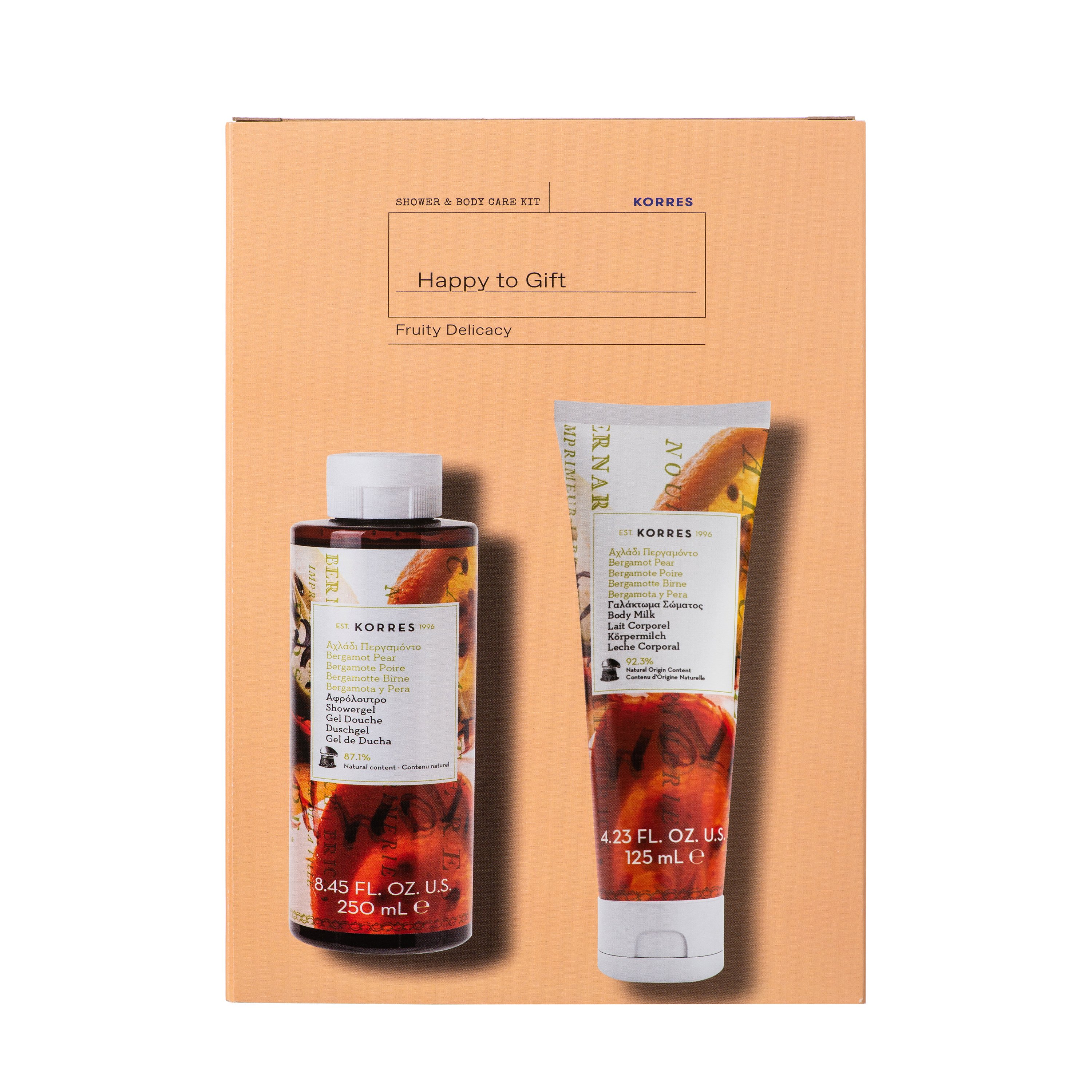 Korres Promo Fruit Delicacy Bergamont Pear Showergel 250ml & Bergamont Pear Body Milk 125ml σε Ειδική Τιμή