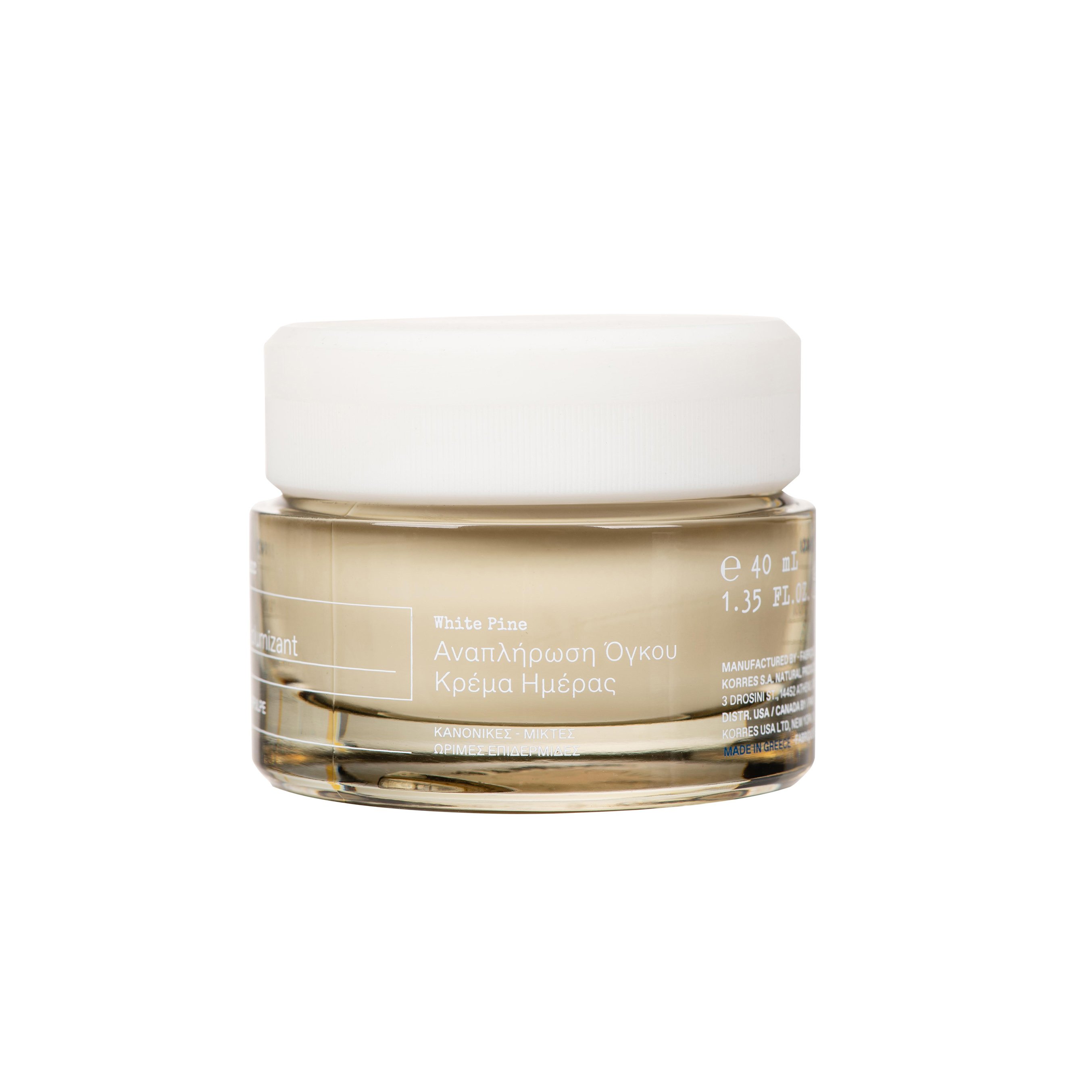 Korres White Pine Day Cream Λευκή Πεύκη Κρέμα Ημέρας Αναπλήρωσης Όγκου για Κανονικές, Μικτές Επιδερμίδες 40ml