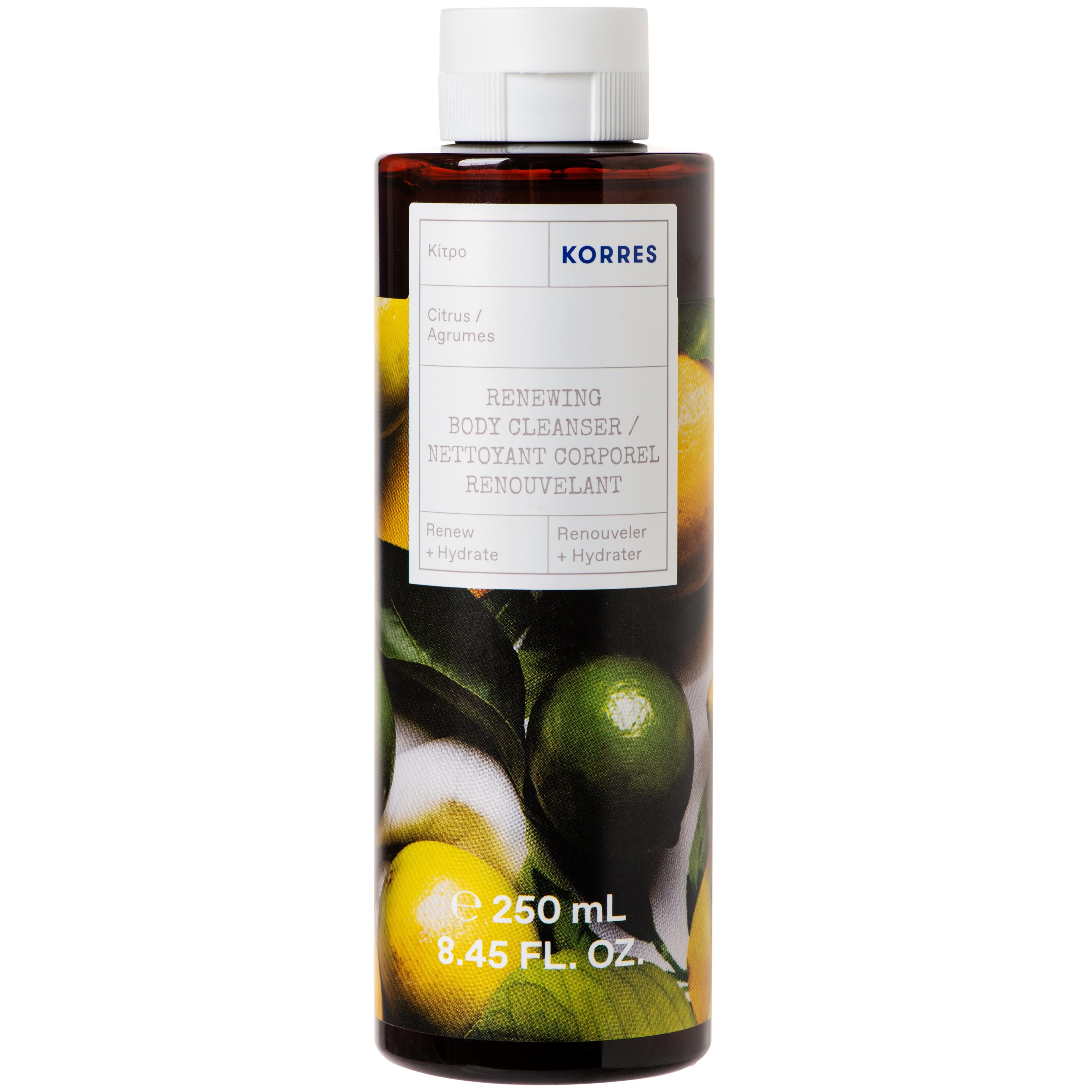 Korres Renewing Body Cleanser Citrus Shower Gel Αναζωογονητικό, Ενυδατικό Αφρόλουτρο με Άρωμα Εσπεριδοειδών 250ml