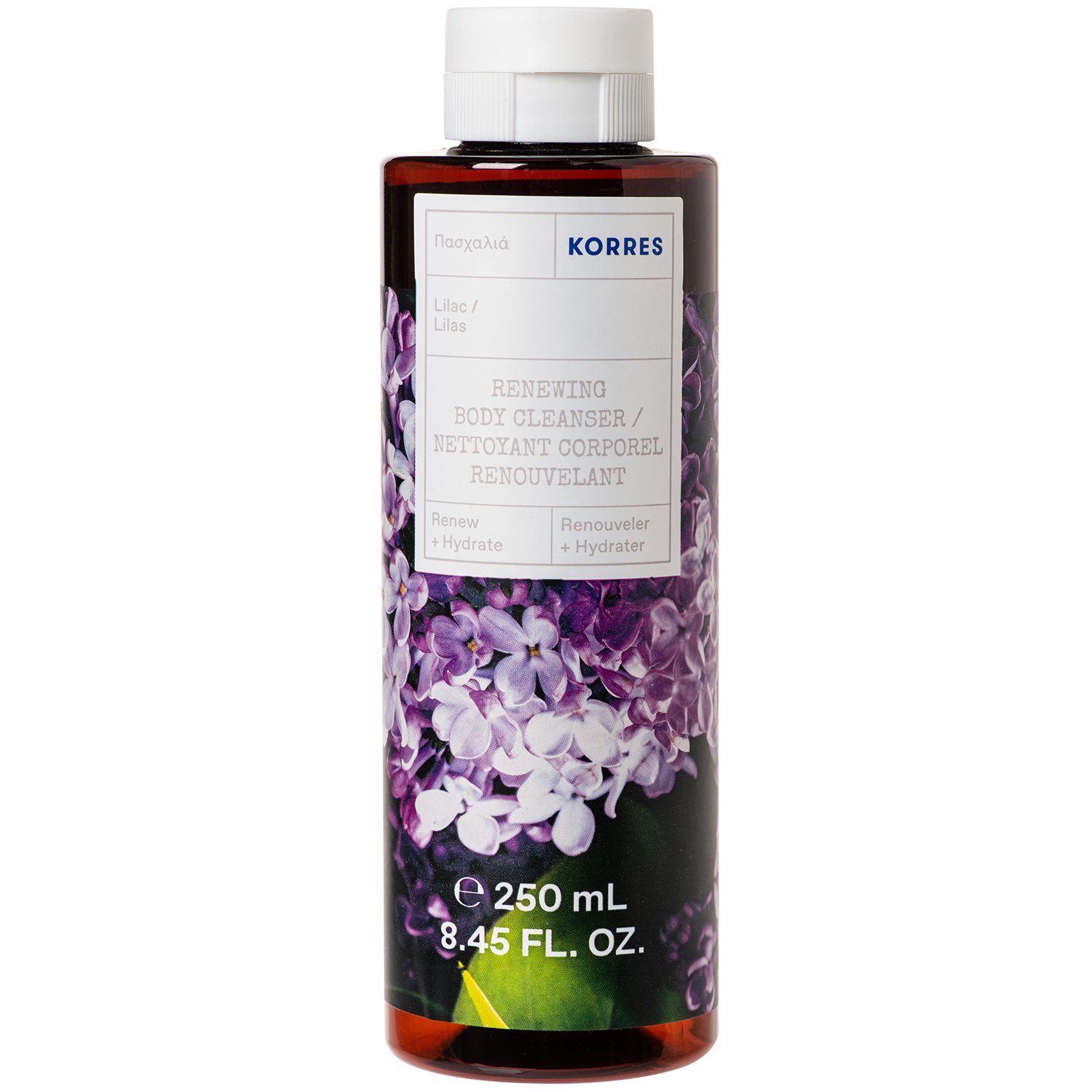 Korres Lilac Renewing Body Cleanser Ενυδατικό Αφρόλουτρο με Άρωμα από Άνθη Πασχαλιάς 250ml 