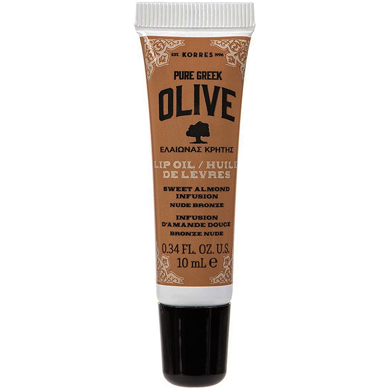 Korres Pure Greek Olive Lip Oil Sweet Almond Infusion Nude Bronze Ενυδατική Φροντίδα Χειλιών με Λάδι Γλυκού Αμυγδάλου & Φυσική Χάλκινη Απόχρωση 10ml