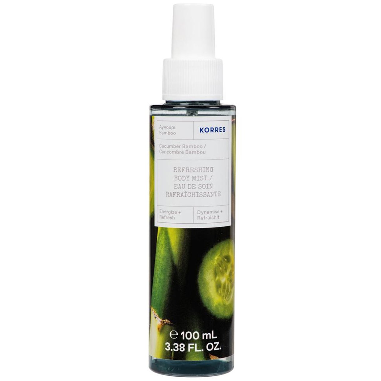 Korres Cucumber, Bamboo Body Mist Ενυδατικό Σπρέι με Δροσερό Άρωμα Αγγούρι & Μπαμπού 100ml