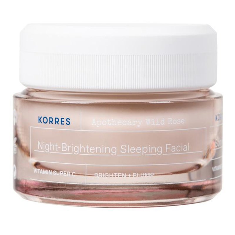 Korres Apothecary Wild Rose Vitamin Super C Night Brightening Sleeping Facial Βελούδινη Κρέμα Νύχτας Άγριο Τριαντάφυλλο για Λάμψη & Πρώτες Ρυτίδες 40ml