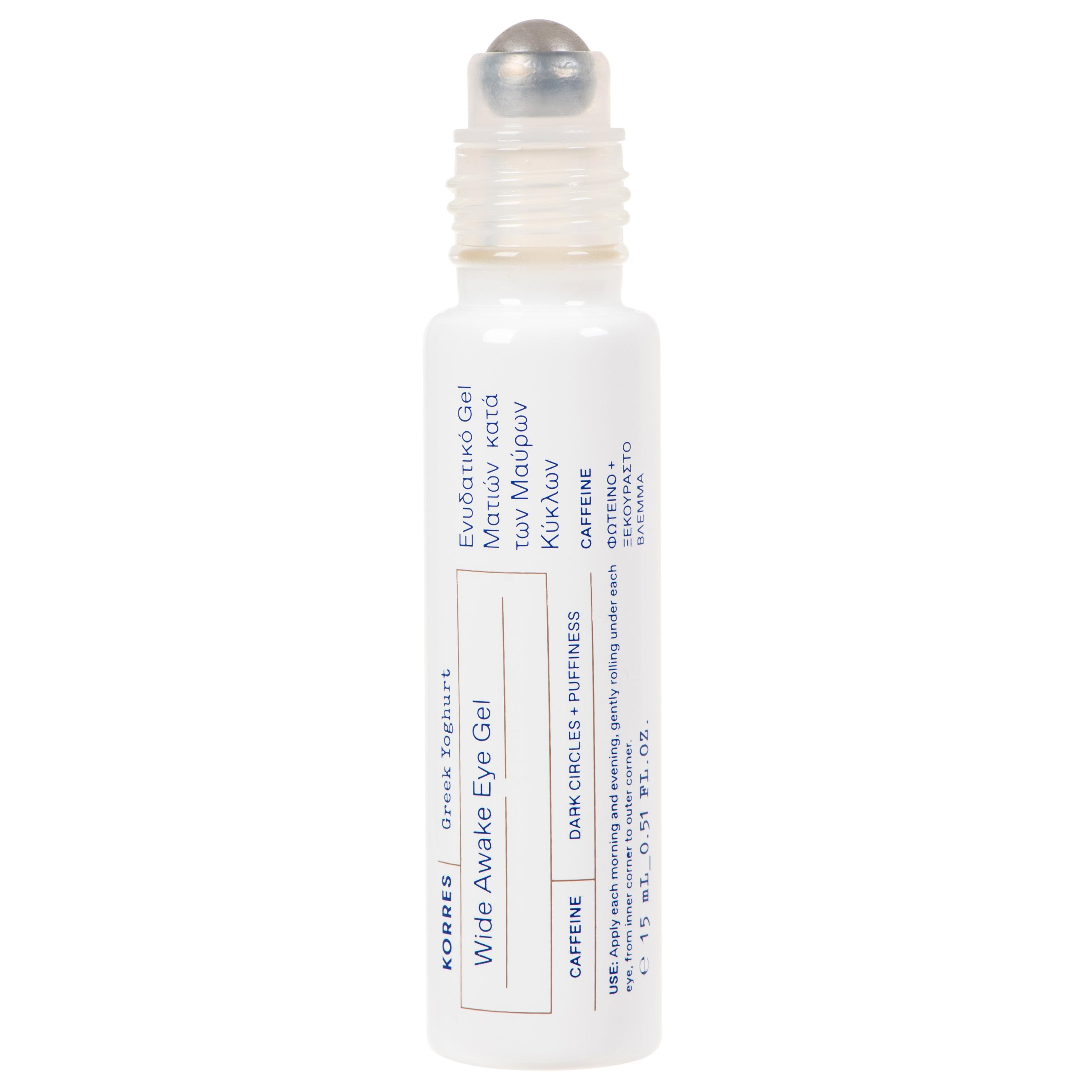 Korres Greek Yoghurt Wide Awake Eye Gel Ενυδατικό Gel Ματιών με Ελληνικό Γιαούρτι, Κατά των Μαύρων Κύκλων 15ml