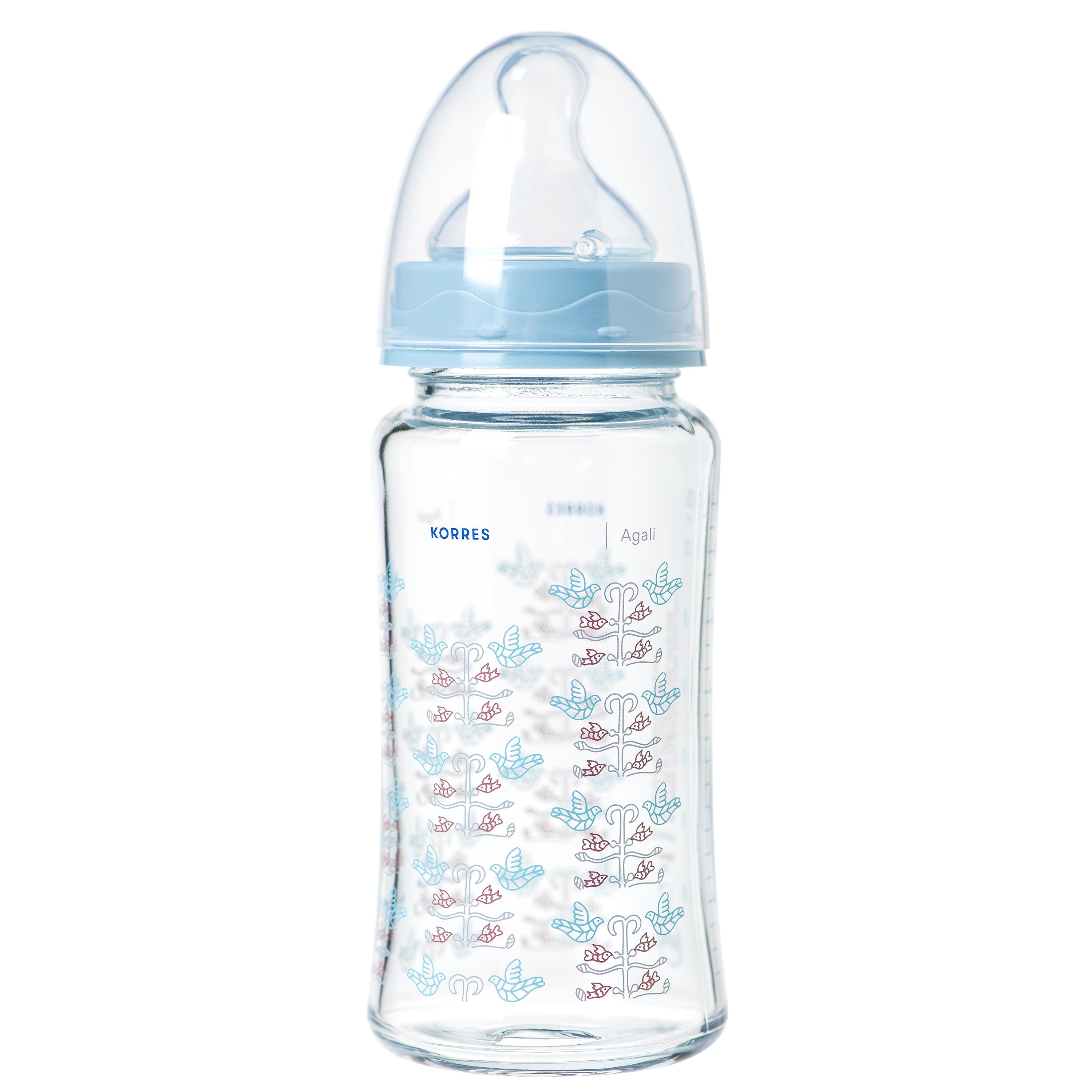 Korres Korres Feeding Bottle 3m+ Μπιμπερό Πολυπροπυλενίου με Θηλή Σιλικόνης Μεσαίας Ροής για Βρέφη Από 3 Μηνών 230ml