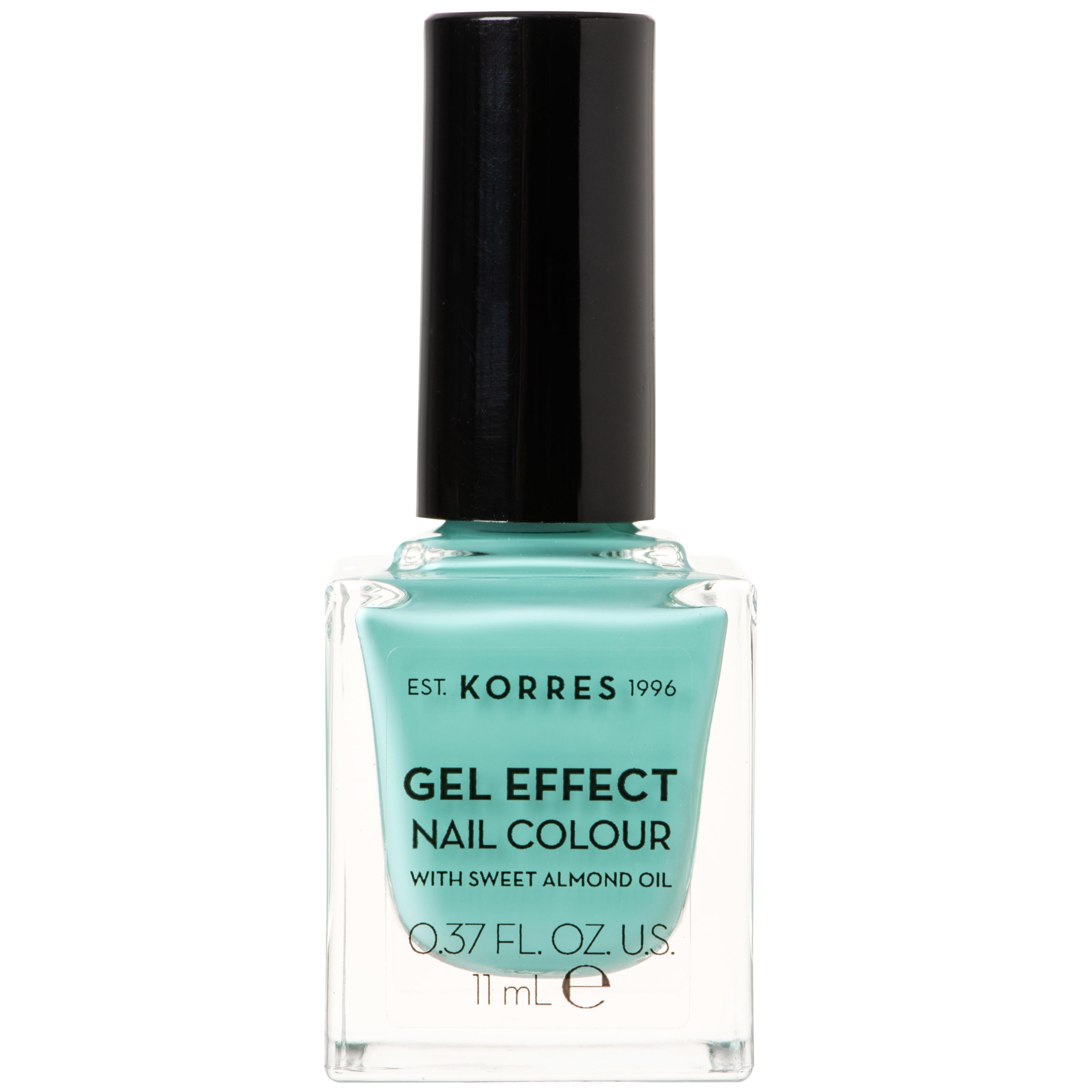 Korres Gel Effect Nail Colour Βερνίκι Νυχιών Απόλυτης Λάμψης & Διάρκειας, με Αμυγδαλέλαιο 11ml – Aquatic Turquooise 98