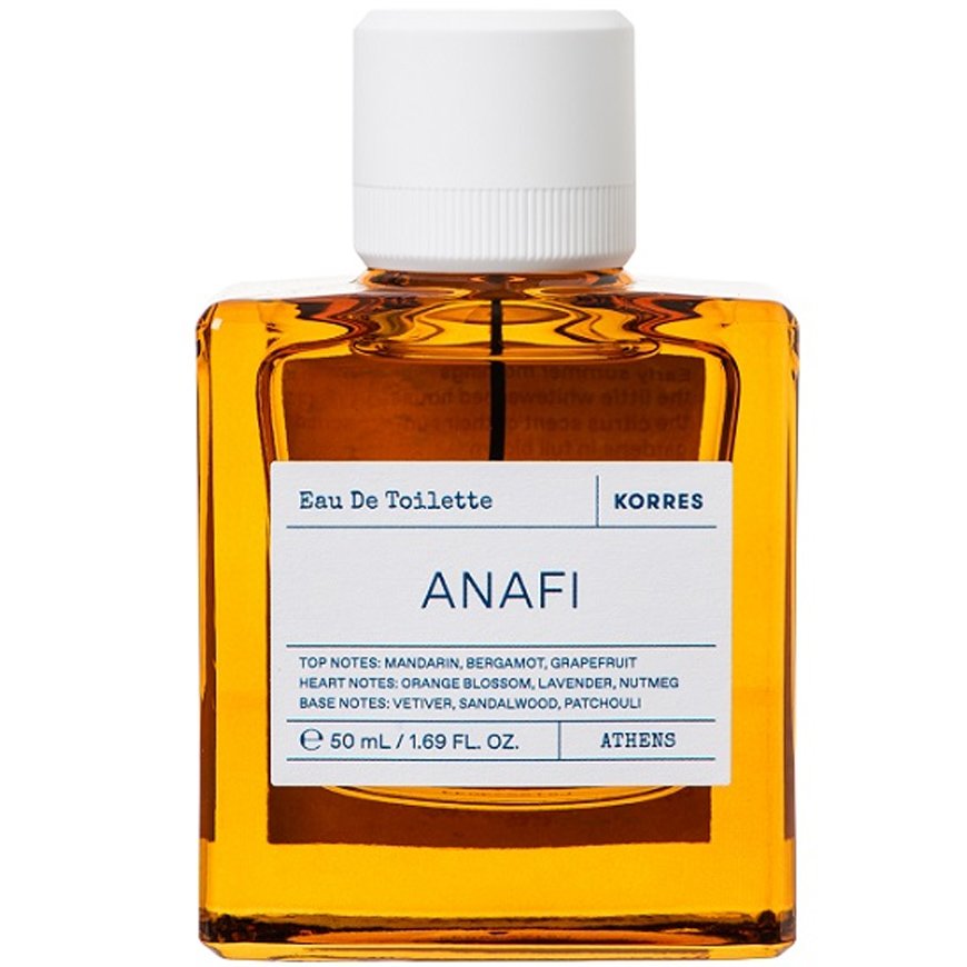 Korres Anafi Eau De Toilette Γυναικείο Άρωμα με Νότες Μανταρινιού, Περγαμόντο & Grapefruit 50ml