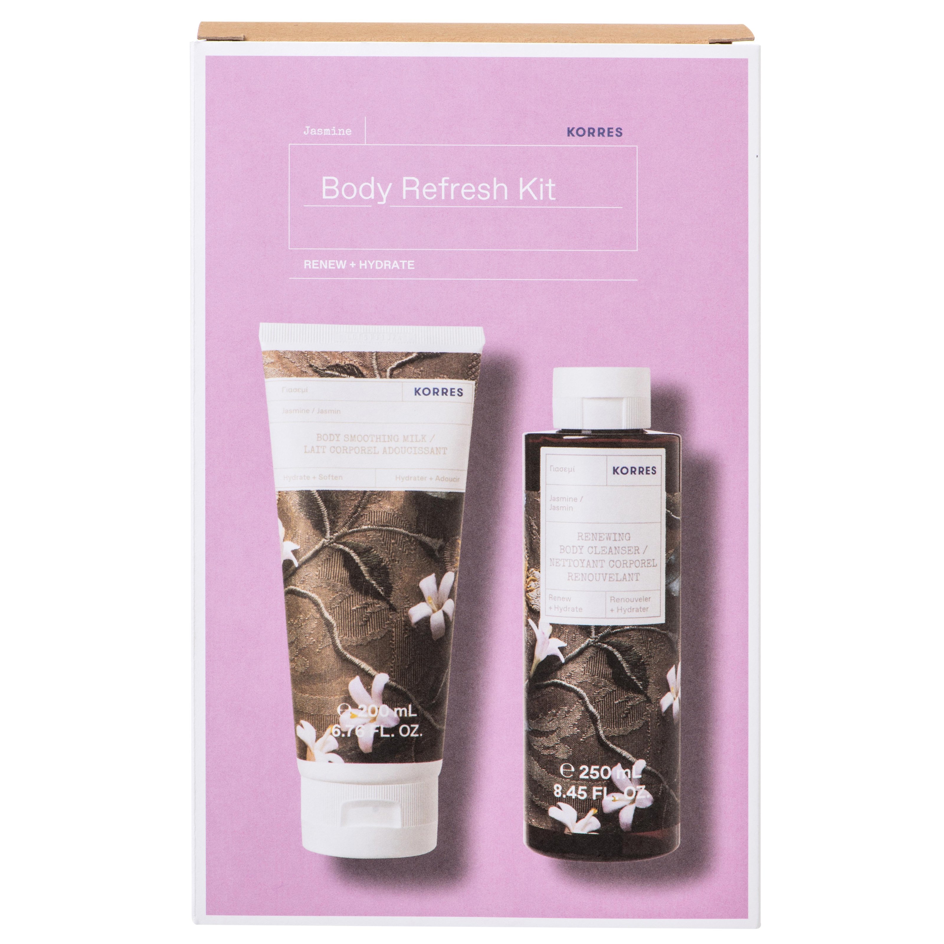 Korres Promo Jasmine Body Refresh Kit Renewing Cleanser 250ml & Body Smoothing Milk 200ml σε Ειδική Τιμή