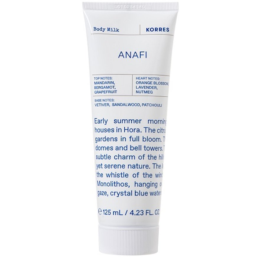 Korres Anafi Body Milk Γαλάκτωμα Σώματος με Άρωμα Μανταρινιού, Περγαμόντο & Grapefruit 125ml