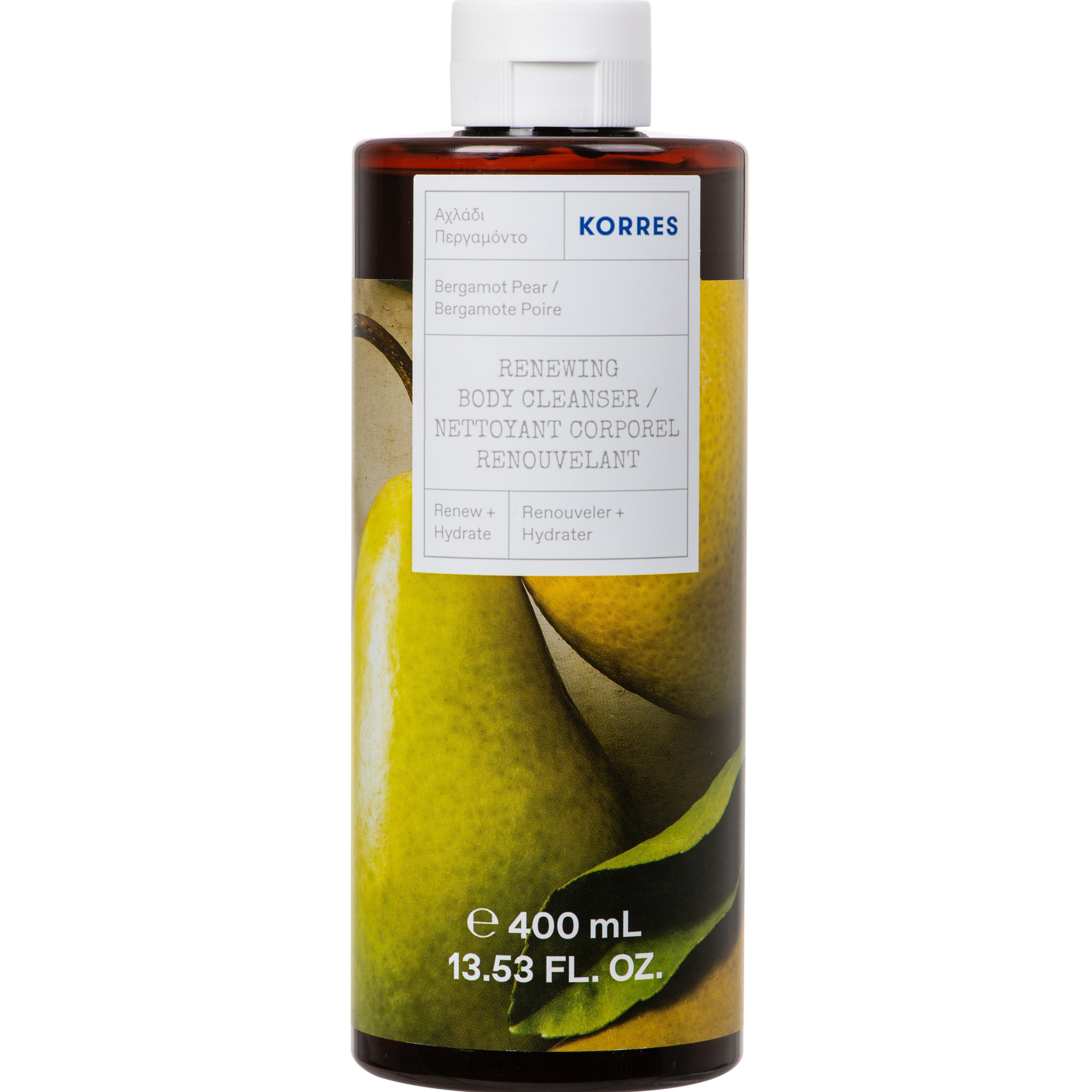 Korres Renewing Body Cleanser Bergamot Pear Shower Gel Αναζωογονητικό, Ενυδατικό Αφρόλουτρο με Άρωμα Αχλάδι & Περγαμόντο 400ml