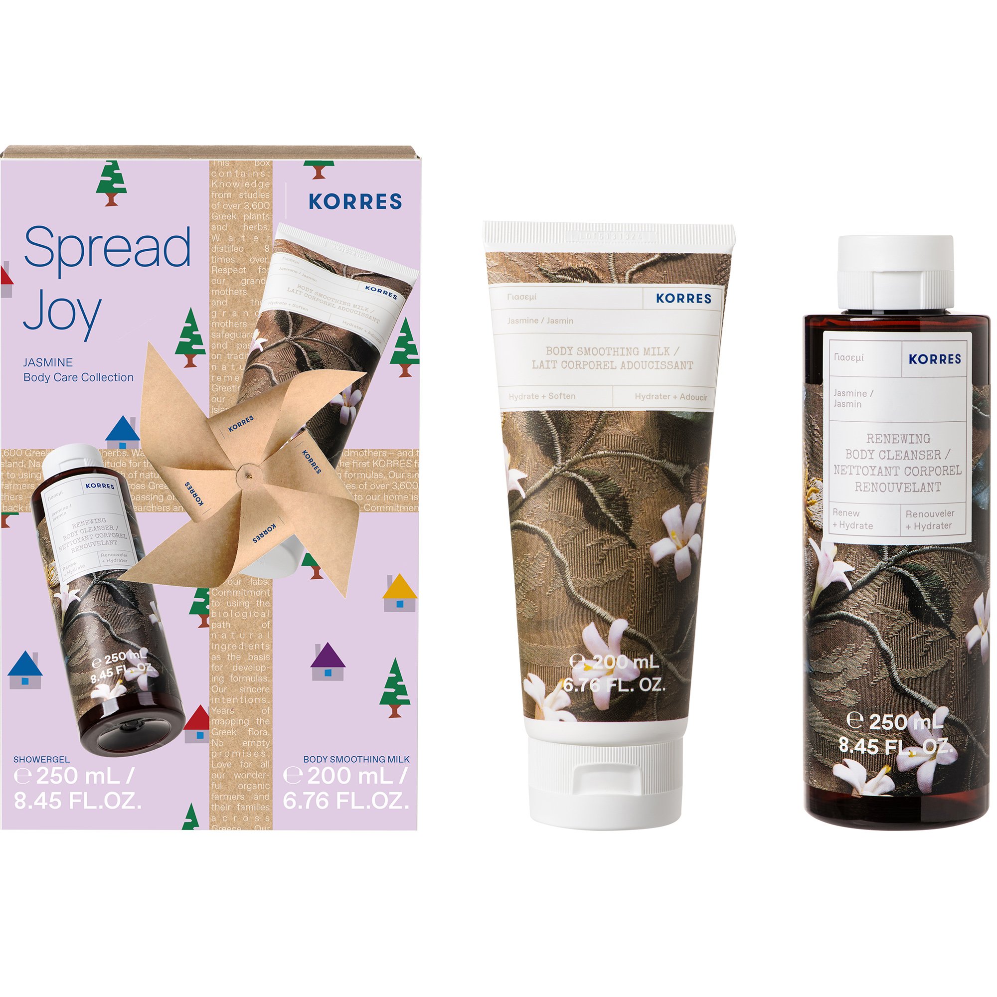 Korres Πακέτο Προσφοράς Spread Joy Jasmine Body Care Collection Showergel 250ml & Body Smoothing Milk 200ml