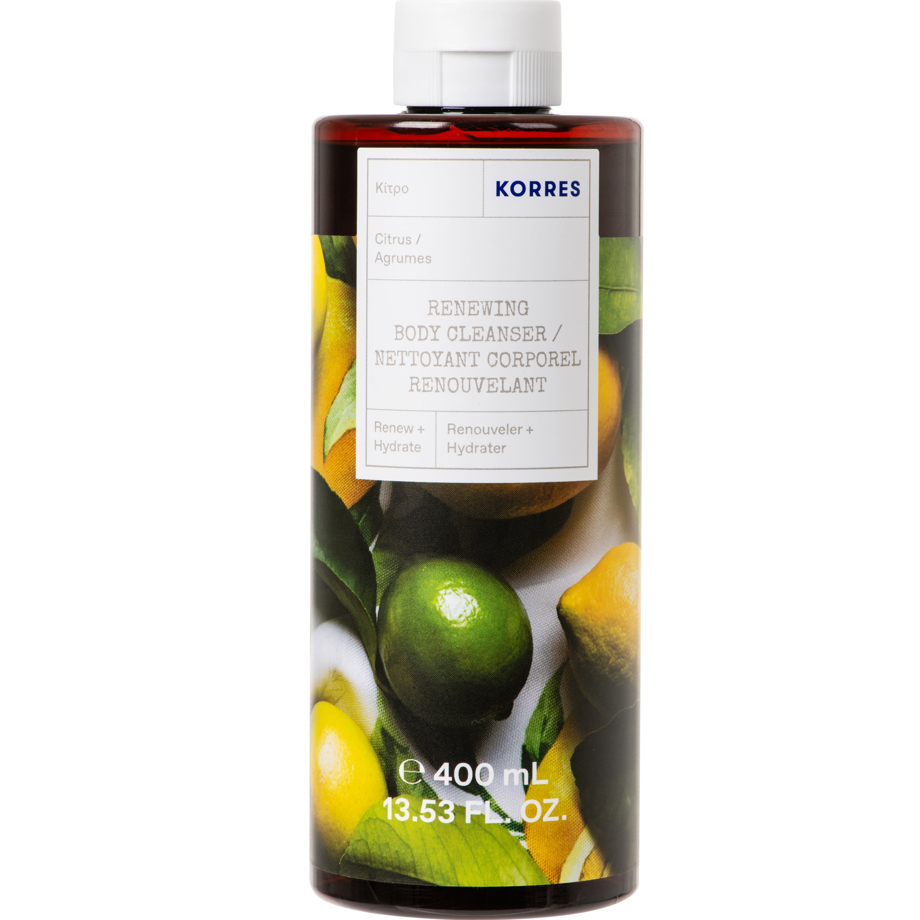 Korres Korres Renewing Body Cleanser Citrus Shower Gel Αναζωογονητικό, Ενυδατικό Αφρόλουτρο με Άρωμα Εσπεριδοειδών 400ml