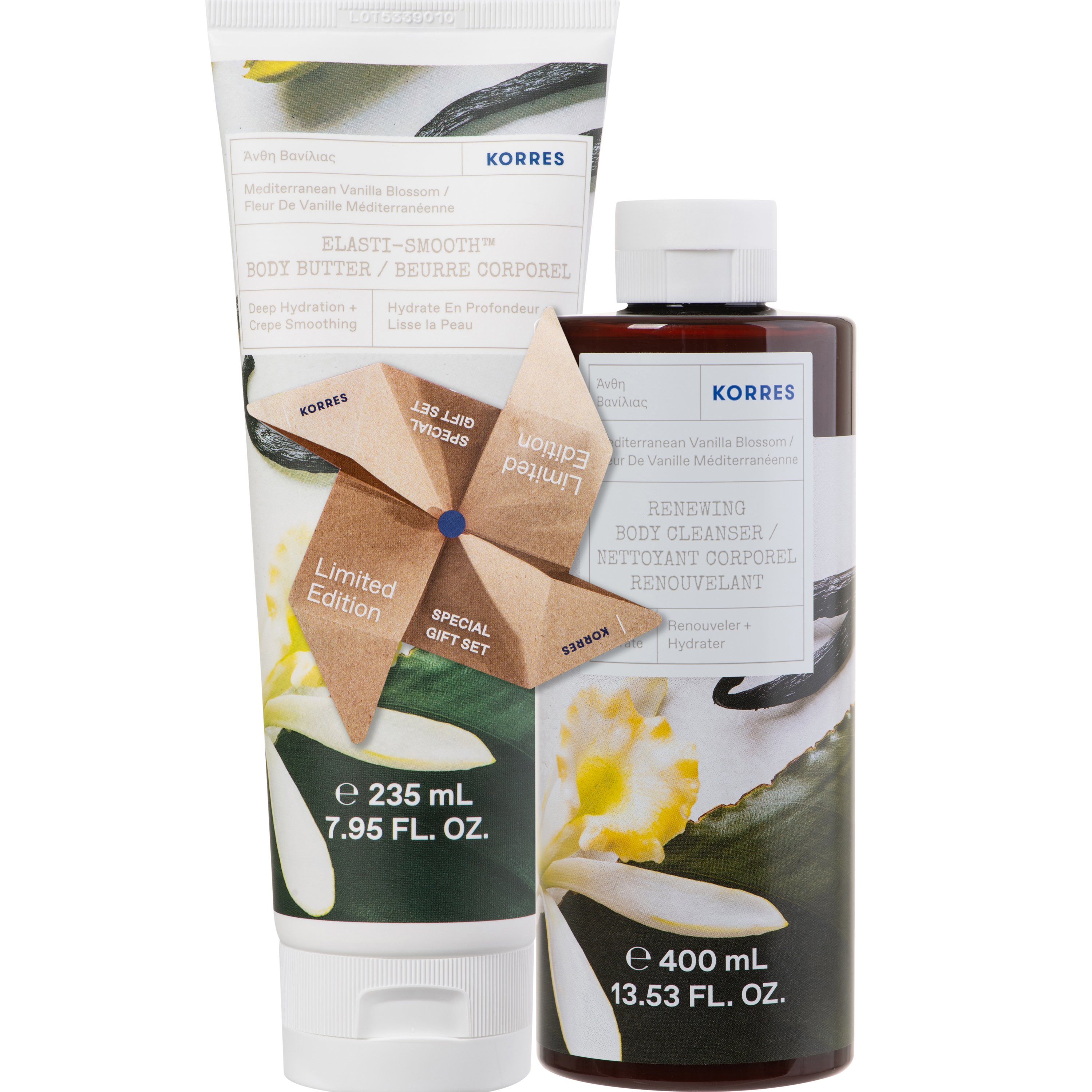 Korres Promo Renewing Body Cleanser Mediterranean Vanilla Blossom Shower Gel 400ml & Elasti – Smooth Body Buttter 235ml