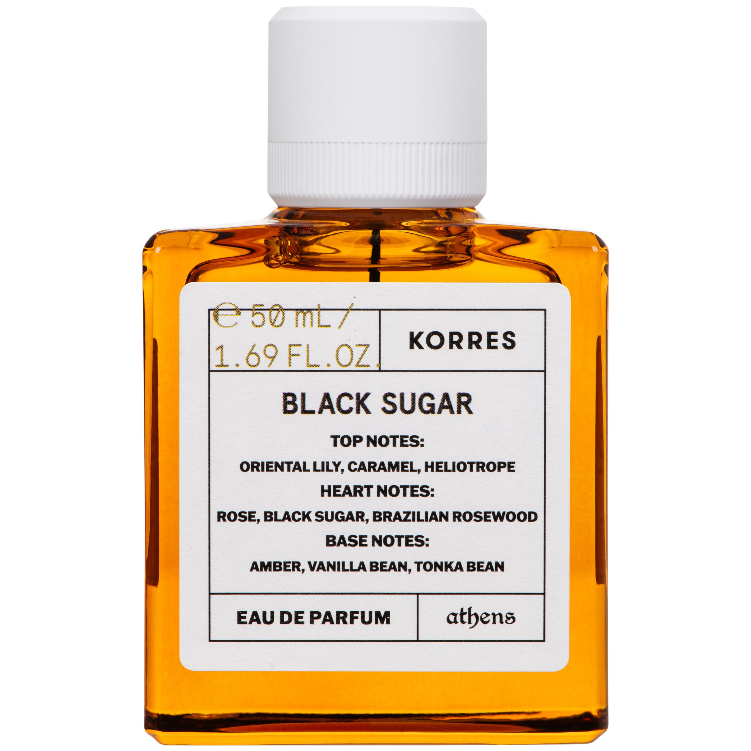 Korres Korres Black Sugar Eau de Parfum Γυναικείο Άρωμα με Νότες Μαύρης Ζάχαρης, Καραμέλας & Βανίλιας 50ml