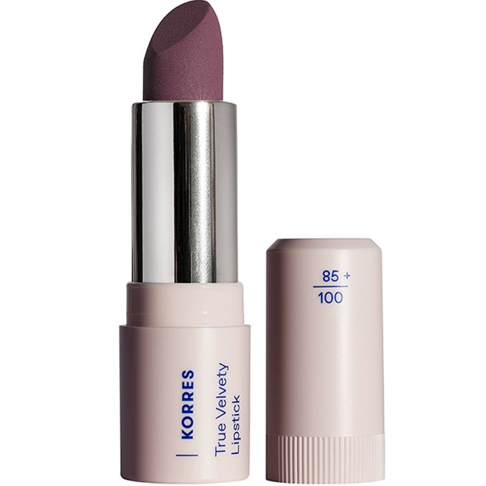 Korres True Velvety Lipstick Κραγιόν με Κρεμώδη υφή & Πλούσιο Χρώμα με Μόλις Ένα Πέρασμα 3g - 25 Plum Rose