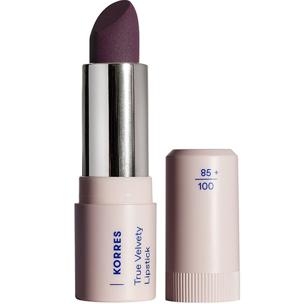 Korres Korres True Velvety Lipstick Κραγιόν με Κρεμώδη υφή & Πλούσιο Χρώμα με Μόλις Ένα Πέρασμα 3g - 29 Deep Berry