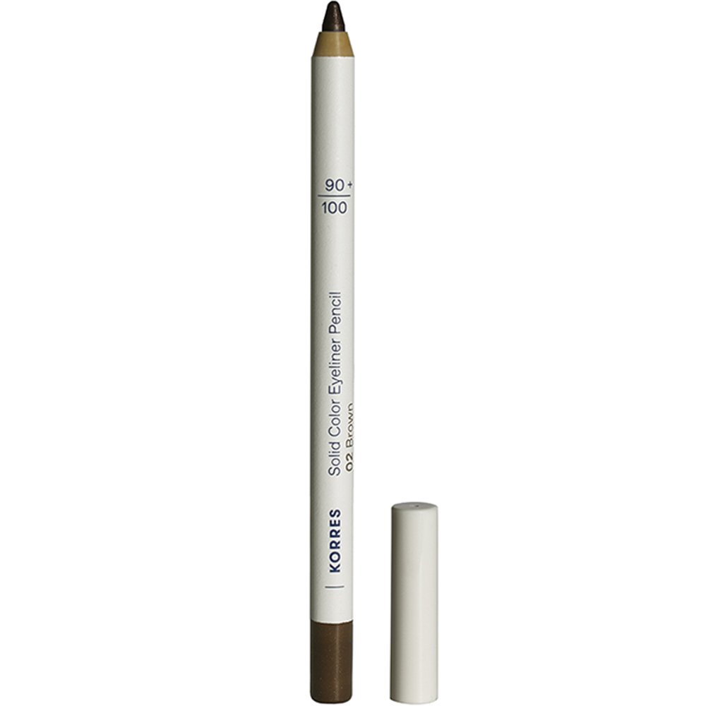 Korres Korres Solid Color Eyeliner Pencil Απαλό Μολύβι Ματιών για Έντονο Χρώμα & για Τέλειο Περίγραμμα με Ένα Μόνο Πέρασμα 1,2g - 02 Brown