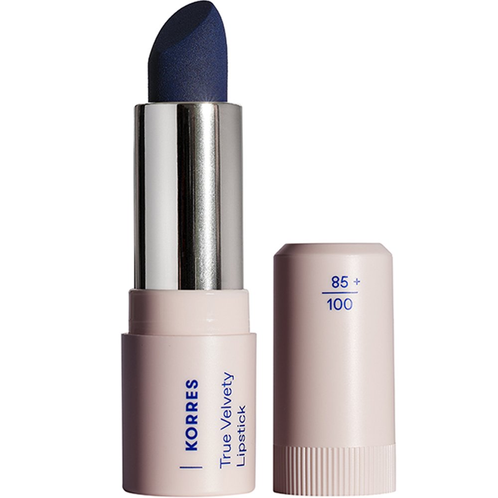Korres True Velvety Lipstick Κραγιόν με Κρεμώδη υφή & Πλούσιο Χρώμα με Μόλις Ένα Πέρασμα 3g - 80 Aegean Blue