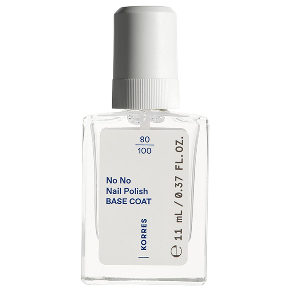 Korres No No Nail Polish Base Coat Διαφανής Βάση Υψηλής Φυσικής Περιεκτικότητας που Προστατεύει τα Νύχια 11ml