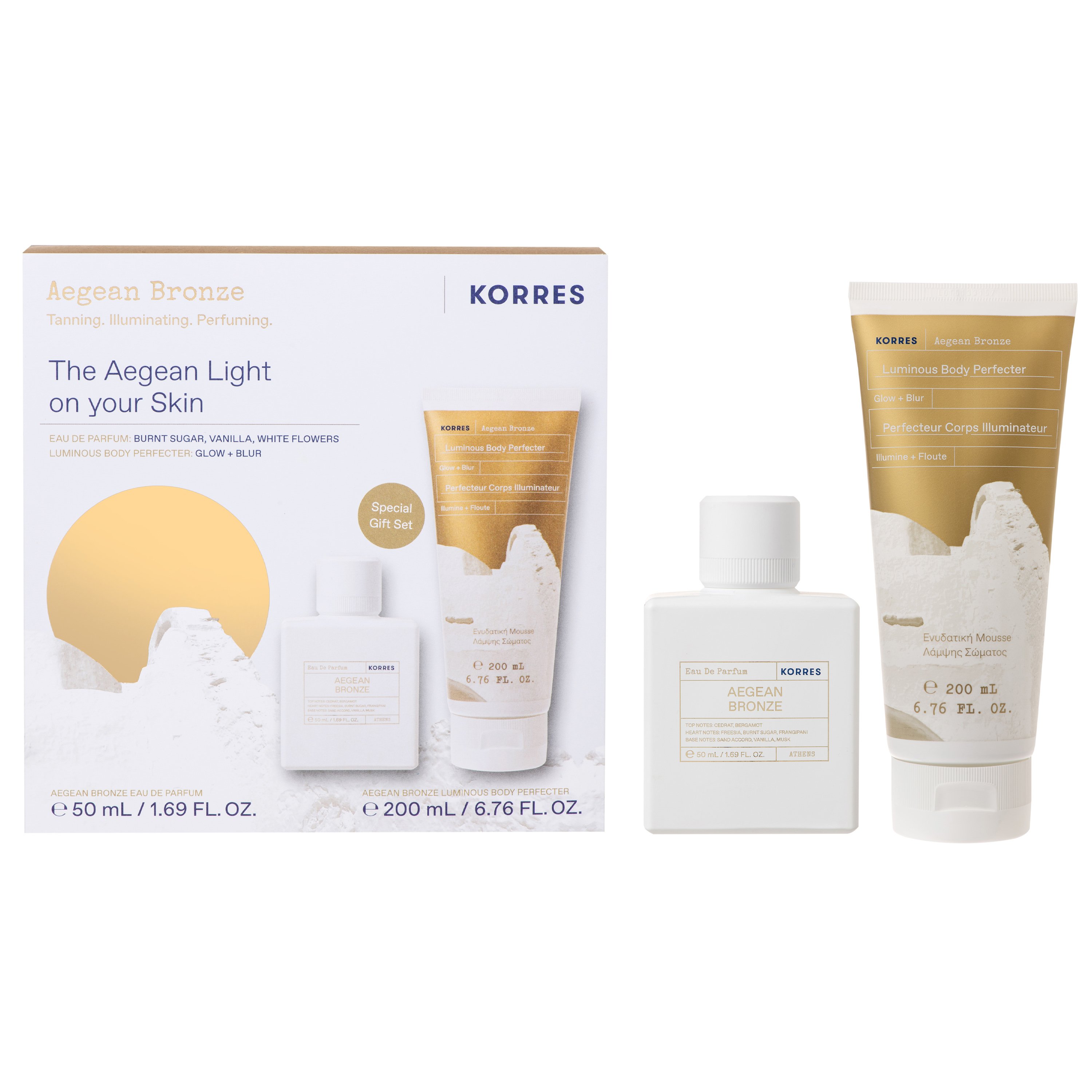 Korres Promo Aegean Bronze Eau De Parfum 50ml & Luminous Body Perfecter 200ml