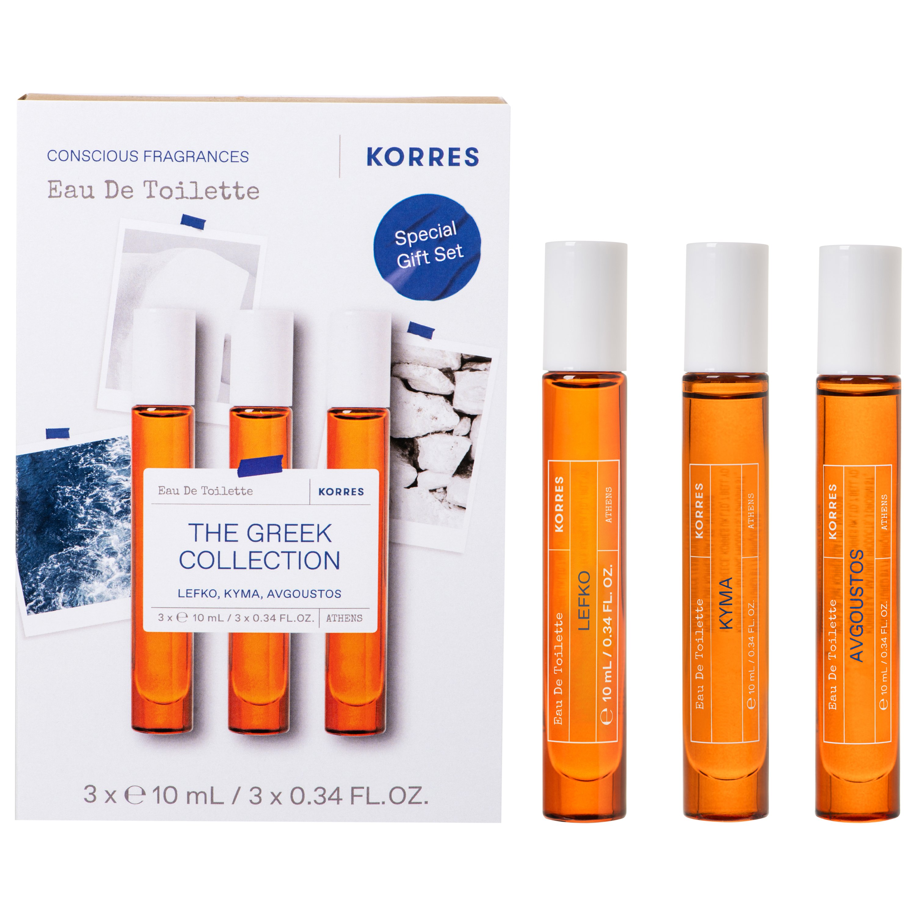 Korres Korres Promo Eau De Toilette Lefko 10ml & Kyma 10ml & Avgoustos 10ml