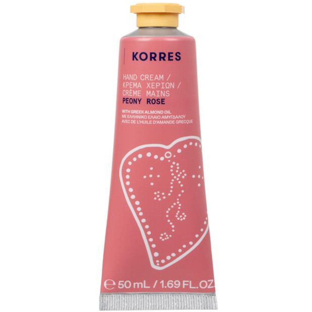 Korres Peony Rose Hand Cream Ενυδατική Κρέμα Χεριών με Διακριτικές Νότες Παιώνιας & Τριανταφύλλου από Ελληνικό Έλαιο Αμυγδάλου 50ml