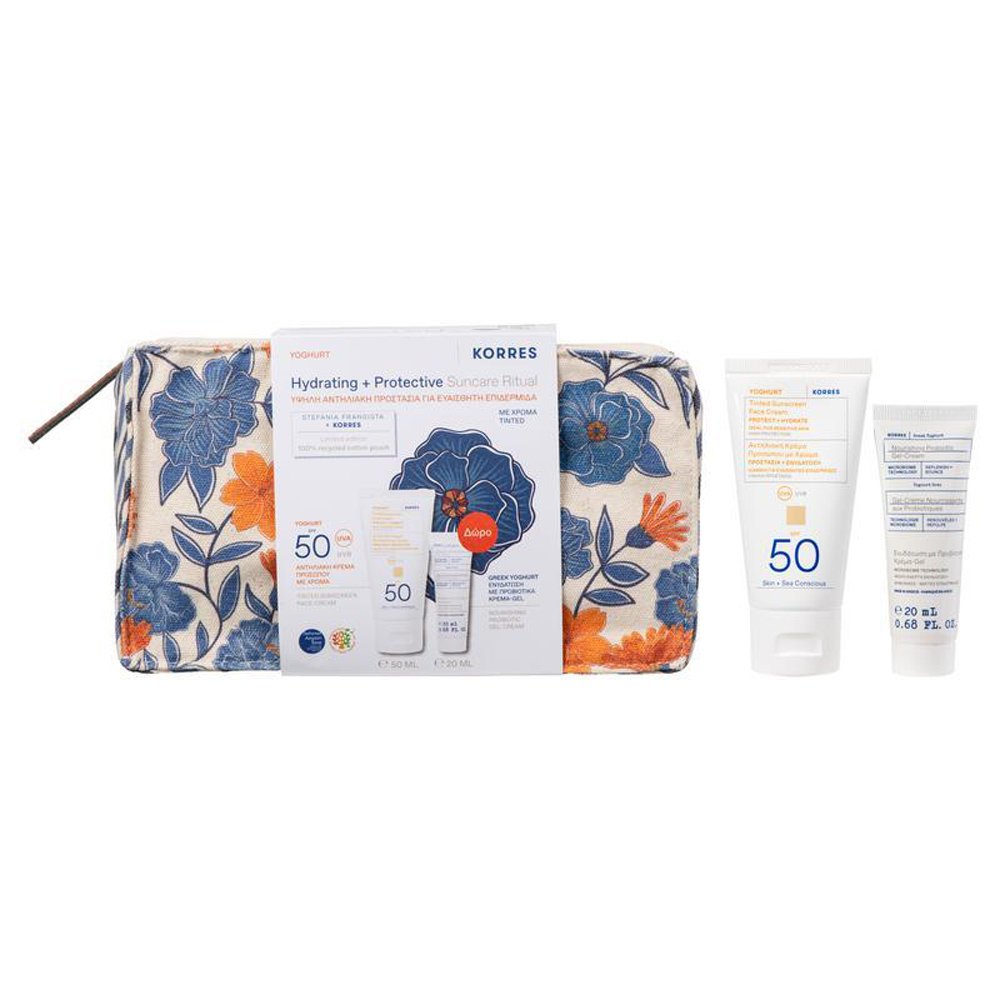 Korres Korres Promo Yoghurt Tinted Sunscreen Face Cream Spf50, 50ml & Δώρο Greek Yoghurt Nourishing Probiotic Gel-Cream 20ml & Δώρο Νεσσεσέρ 1 Τεμάχιο