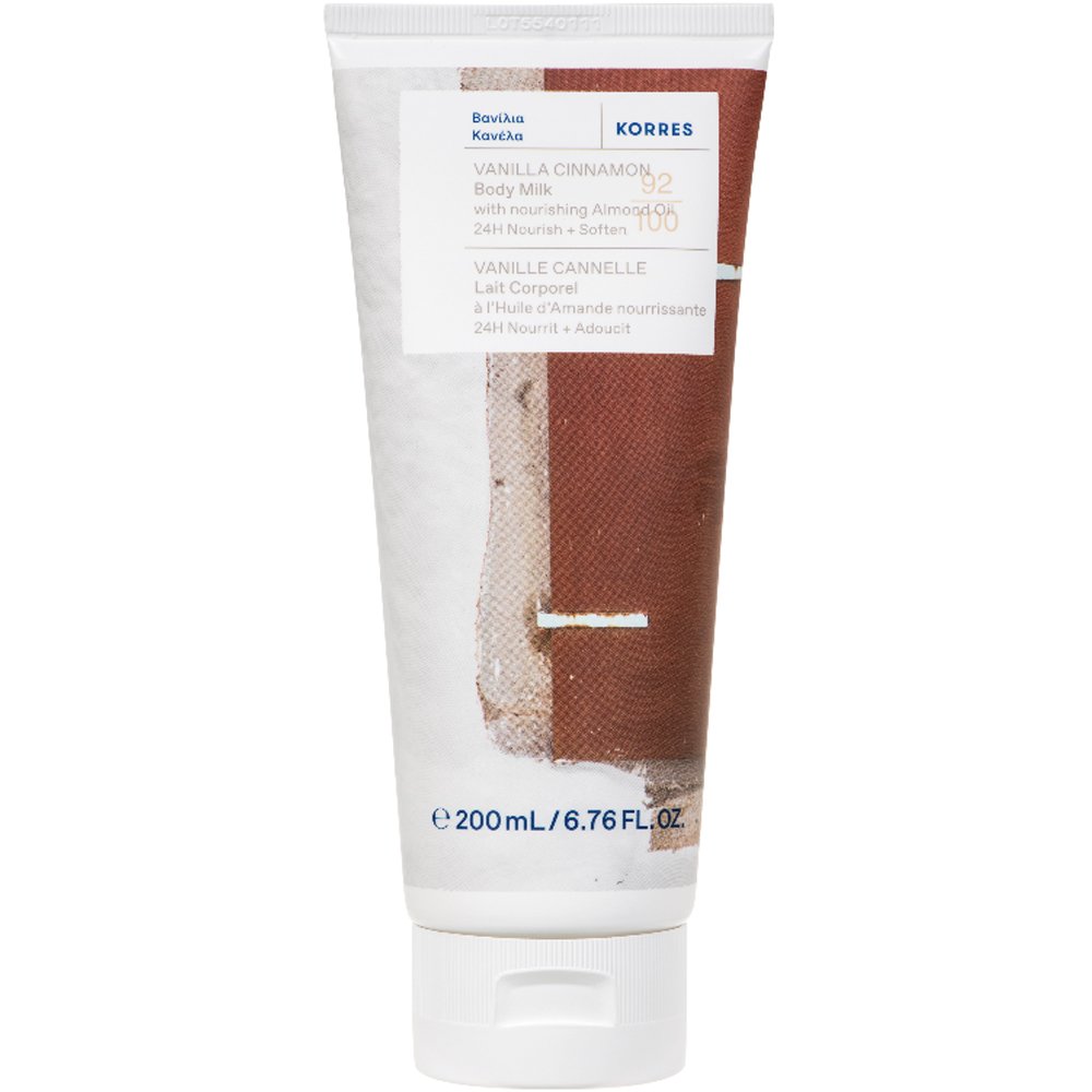 Korres Vanilla Cinnamon 24h Nourish With Almond Oil Body Milk Ενυδατικό Γαλάκτωμα Σώματος με Κανέλα, Βανίλια & Έλαιο Αμυγδάλου 200ml