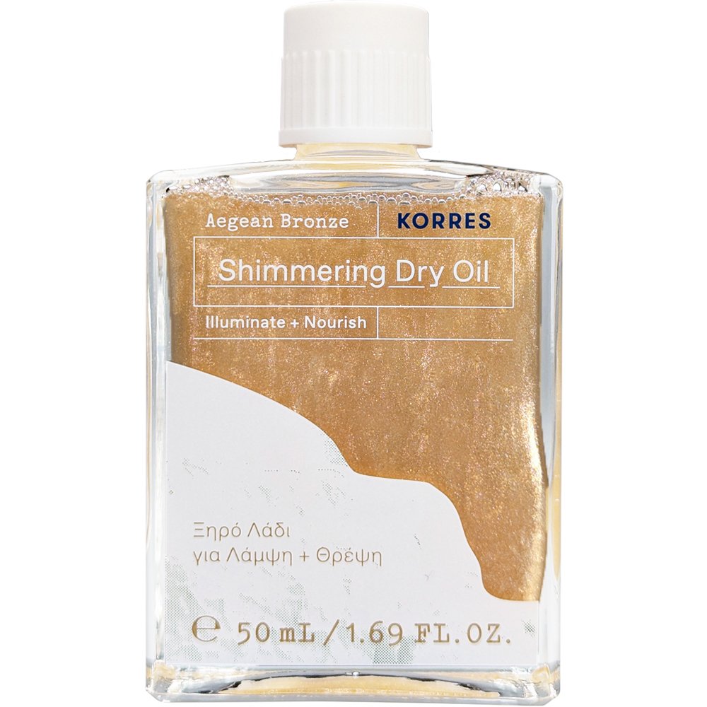 Korres Aegean Bronze Illuminate & Nourish Shimmering Dry Oil Ξηρό Λάδι για Πρόσωπο, Μαλλιά & Σώμα για Μπρονζέ Λάμψη με το Χαρακτηριστικό Άρωμα Aegean Bronze 50ml