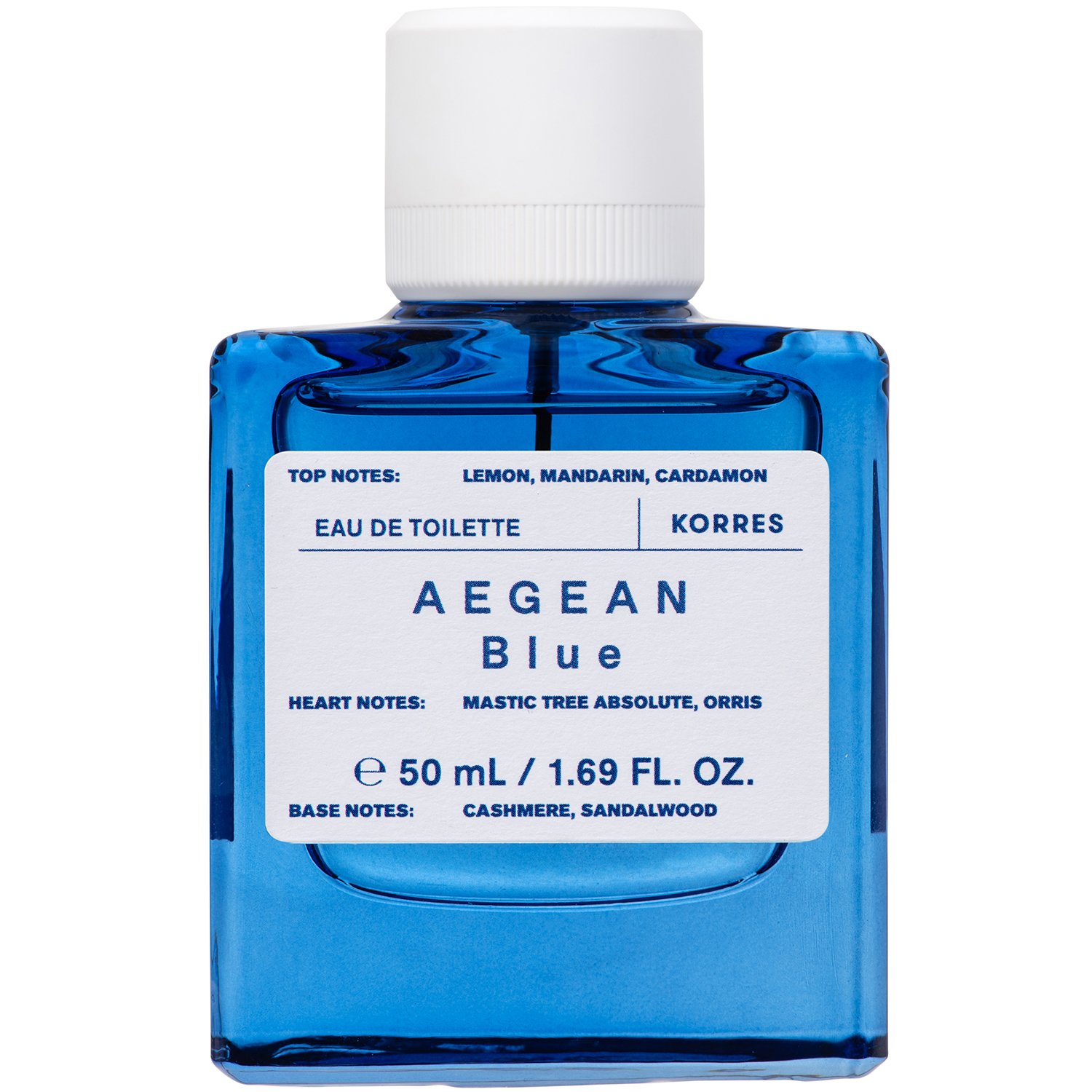 Korres Aegean Blue Eau De Toilette Μεσογειακό Άρωμα με Νότες από Λεμόνι, Μανταρίνι & Κάρδαμο 50ml