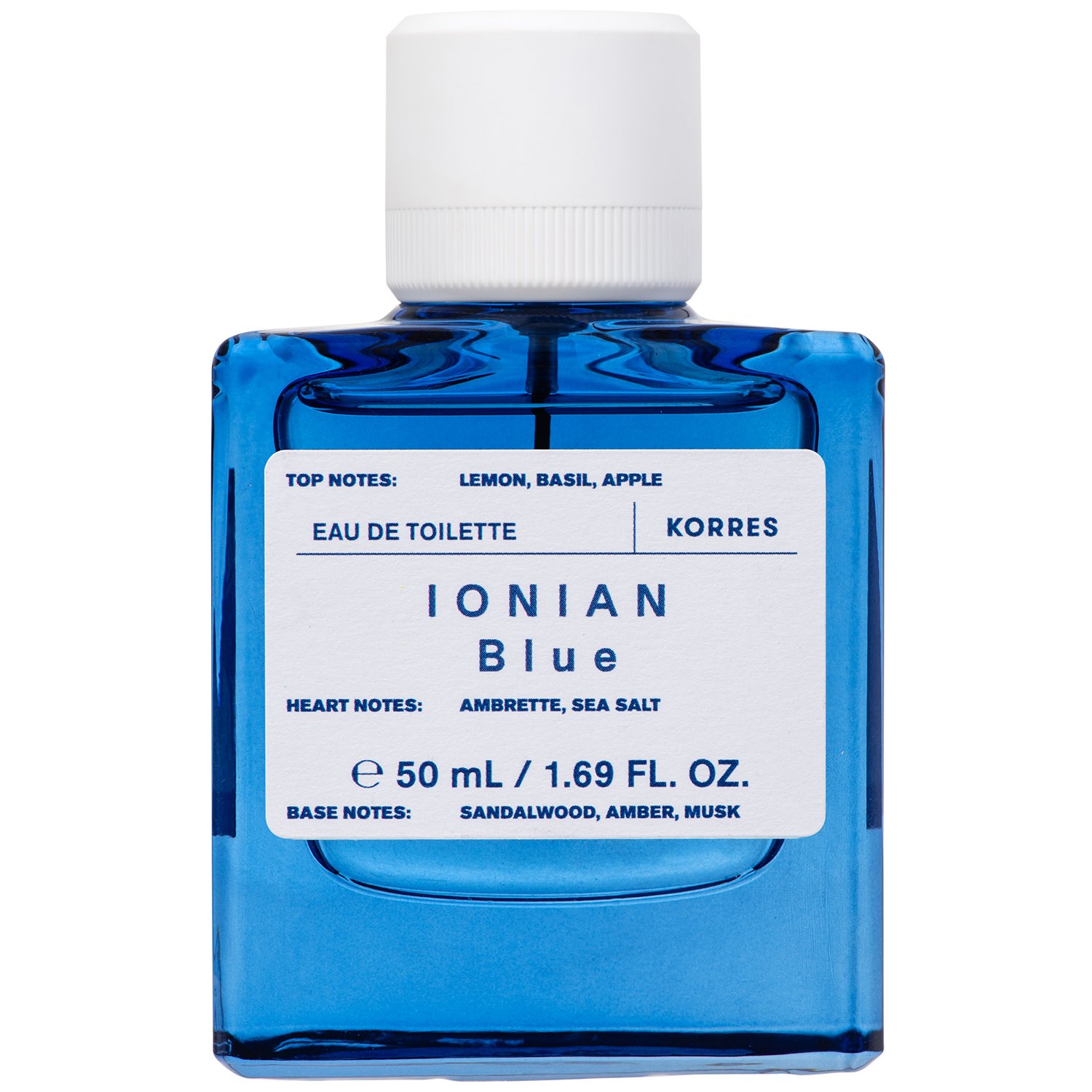 Korres Ionian Blue Eau De Toilette Μεσογειακό Άρωμα με Νότες από Λεμόνι, Βασιλικό & Μήλο 50ml