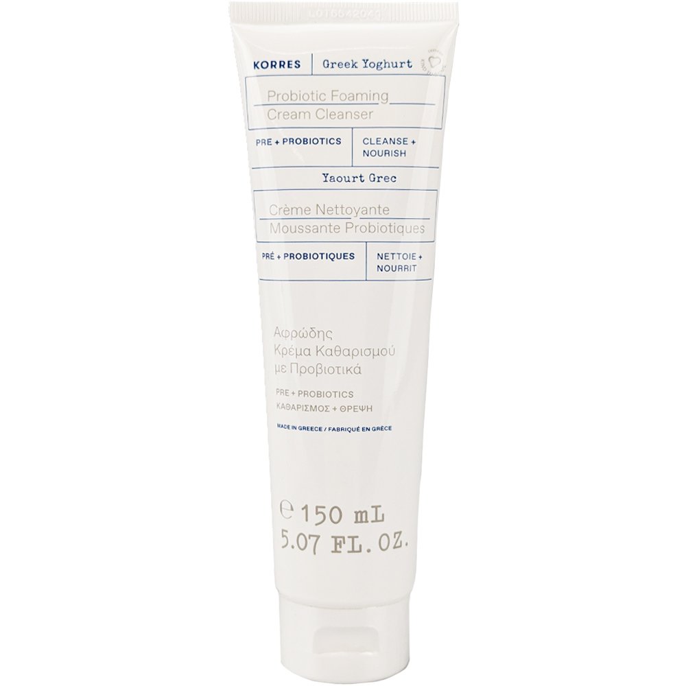 Korres Greek Yoghurt Probiotic Foaming Cream Cleanser Αφρώδης Κρέμα Καθαρισμού & Θρέψης Προσώπου με Προβιοτικά 150ml