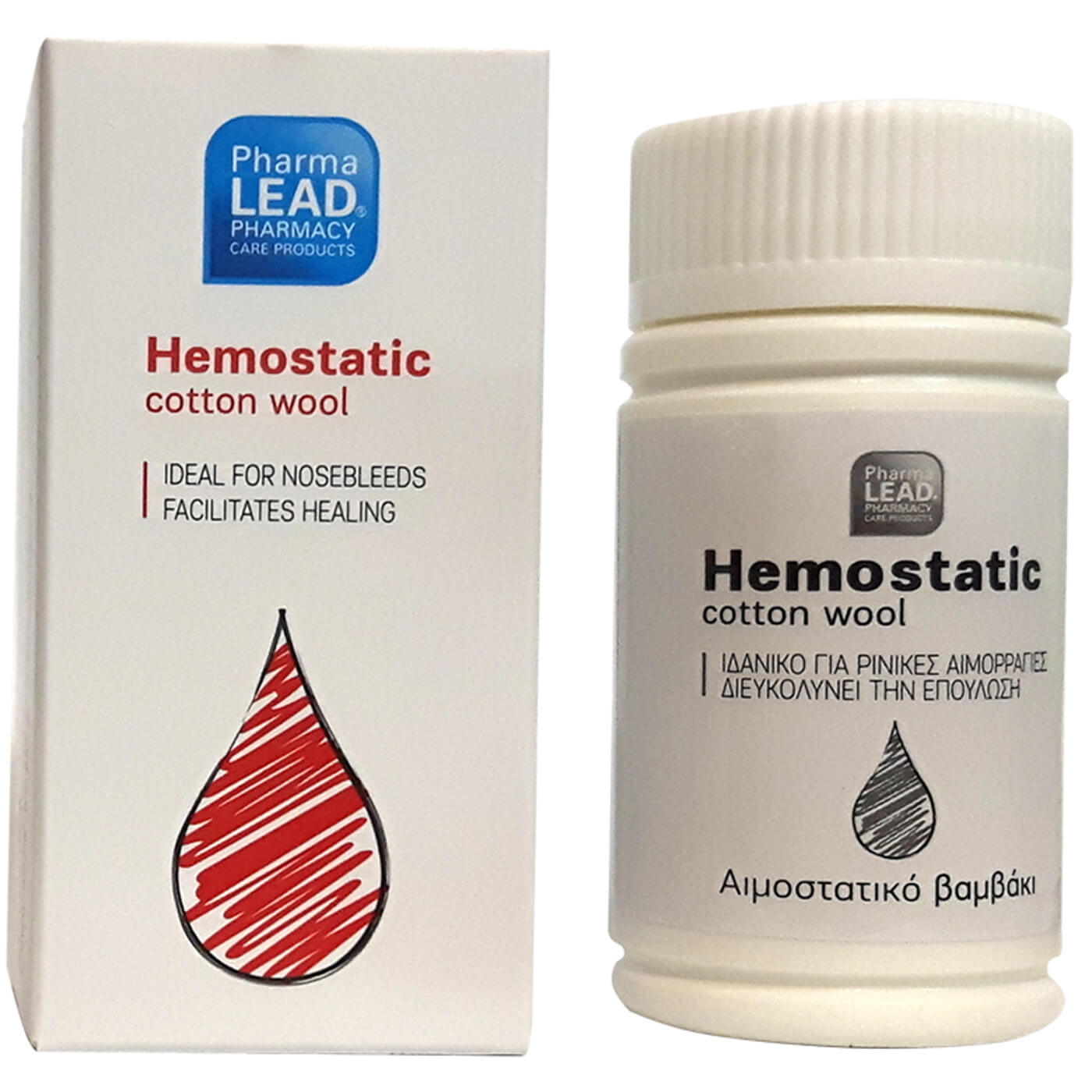 Pharmalead Hemostatic Cotton Wool Αιμοστατικό Βαμβάκι για Ρινικές Αιμορραγίες 2gr