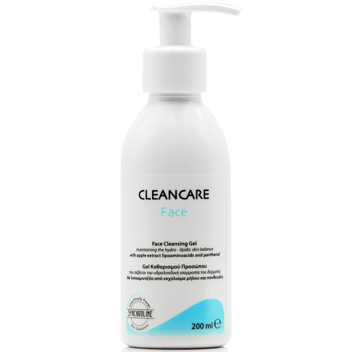 Synchroline Cleancare Face Cleansing Gel Τζελ Καθαρισμού Προσώπου 200ml