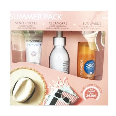 Synchroline Sumnmer Pack Synchrocell Κρέμα Σώματος 150ml & Cleancare Intimo για Ευαίσθητη Περιοχή 200ml & Sunwards Spf30 50ml