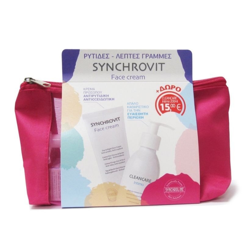 Synchroline Synchrovit Face Cream Αντιρυτιδική Κρέμα Προσώπου 50ml & Δώρο Cleancare Intimo pH4.5 για την Ευαίσθητη Περιοχή 200ml