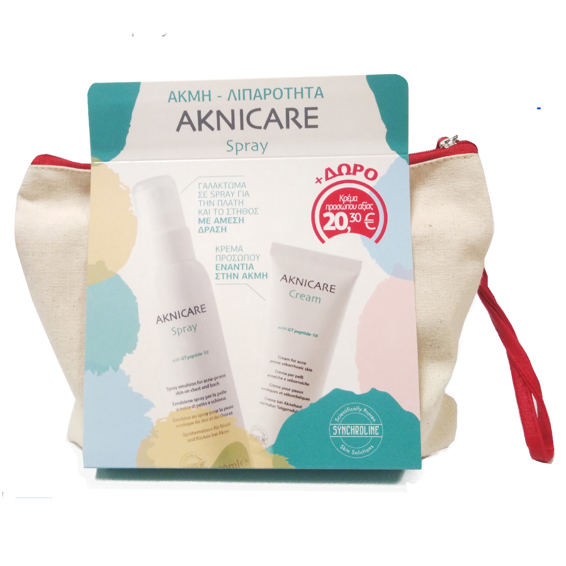 Synchroline Πακέτο Προσφοράς Aknicare Spray 100ml & Δώρο Aknicare Cream 50ml σε Ειδική Τιμή