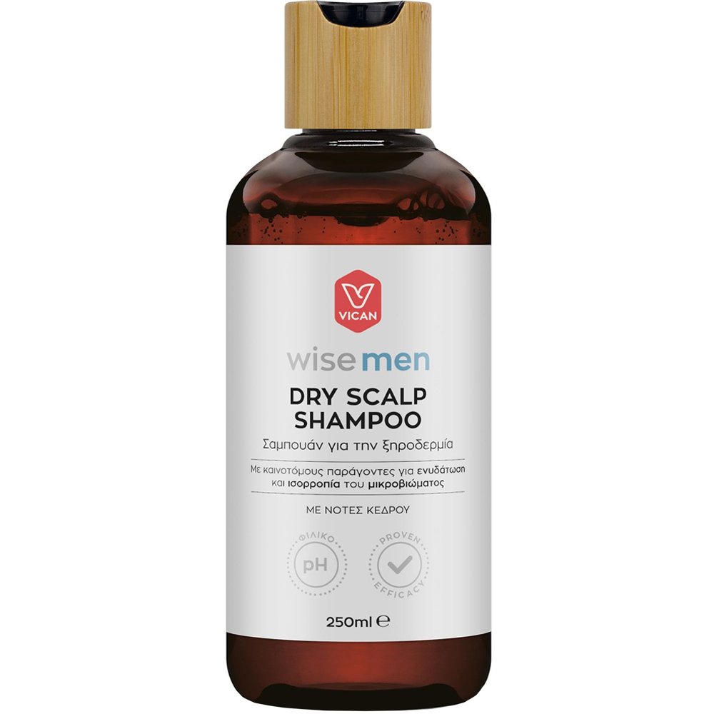 Vican Wise Men Dry Scalp Shampoo Καταπραϋντικό Σαμπουάν για την Αντιμετώπιση της Ξηροδερμίας & Μείωση των Νιφάδων 250ml