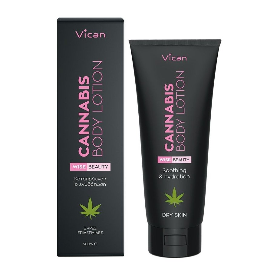 Vican Wise Beauty Cannabis Body Lotion Κρέμα Σώματος που Ενυδατώνει Αποτελεσματικά Επιδερμίδες με Έντονη Ξηρότητα 200ml