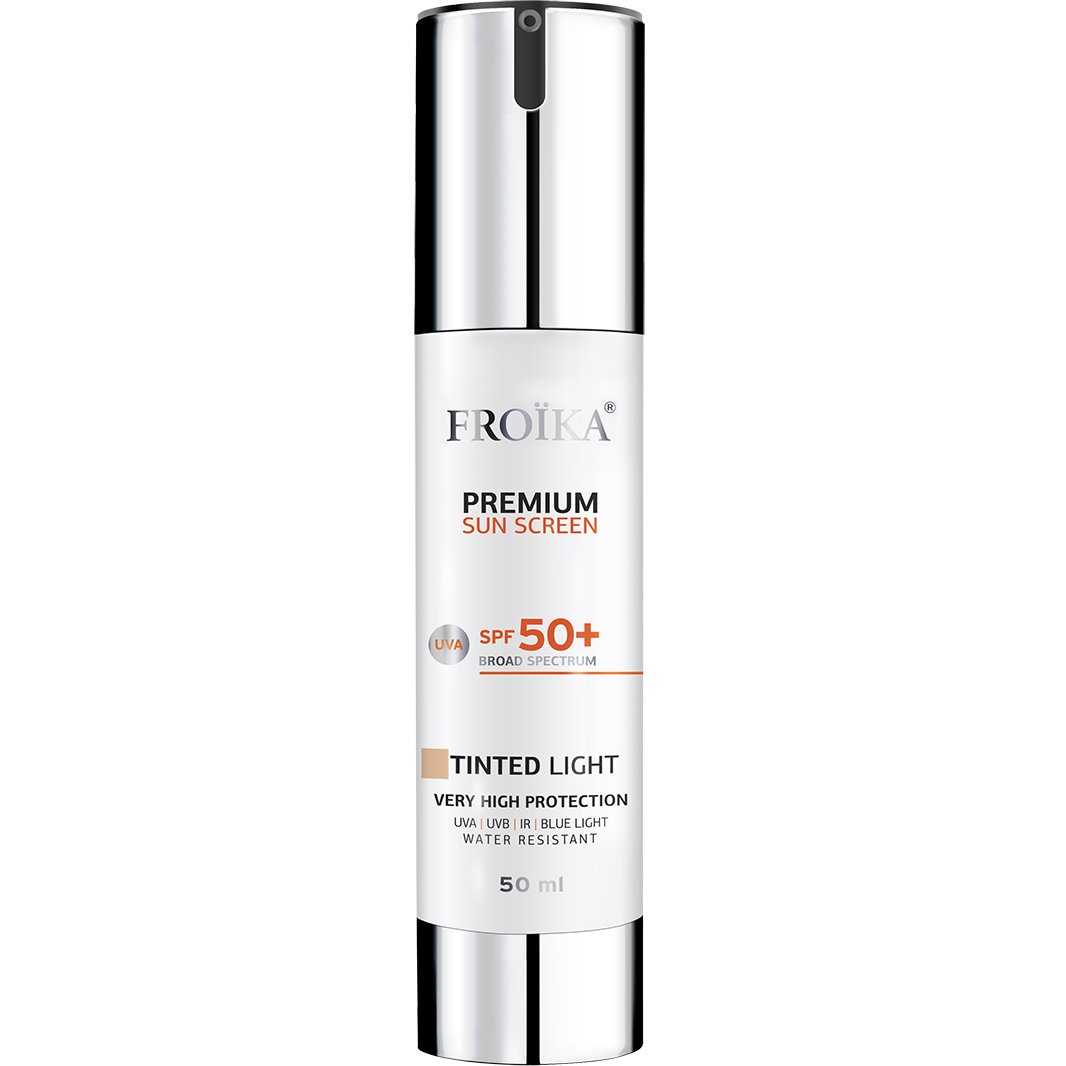 Froika Froika Premium Sunscreen Spf50+ Broad Spectrum Αντηλιακό Προσώπου με Πολύ Υψηλή Προστασία Ευρέος Φάσματος & Χρώμα 50ml - Tinted Light