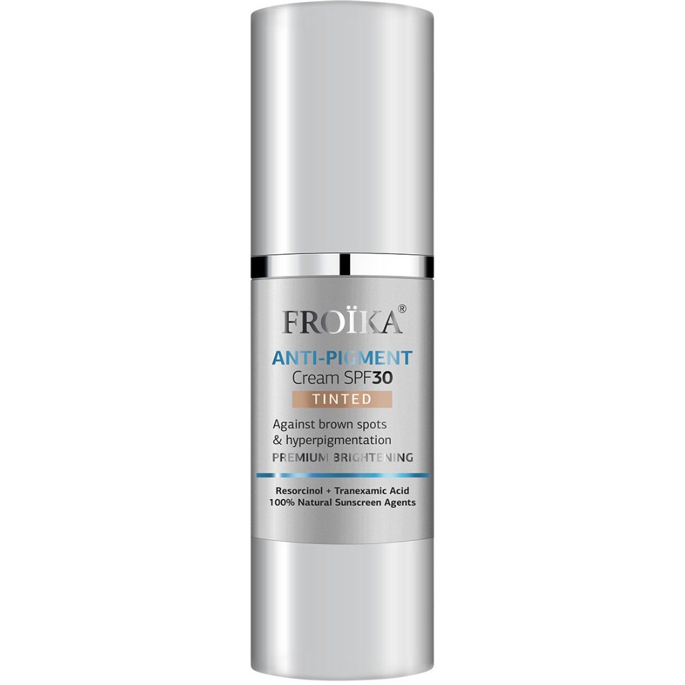 Froika Anti Pigment Tinted Cream Spf30 Λευκαντική & Φωτοπροστατευτική Κρέμα Προσώπου με Χρώμα για Υψηλή Κάλυψη & Μεταξένια Υφή Κατά των Καφέ Κηλίδων & της Υπερμελάγχρωσης Υψηλής Προστασίας 30ml