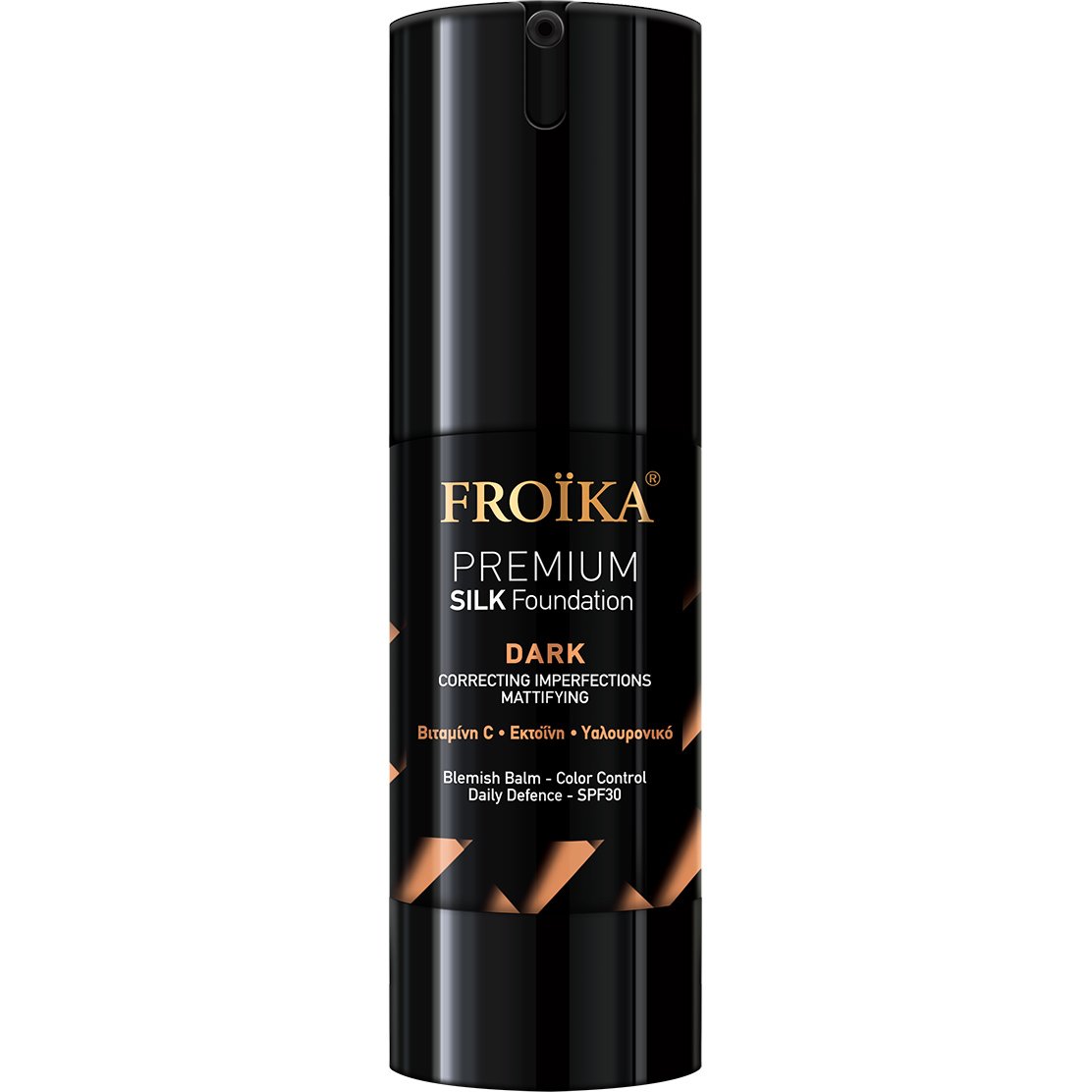 Froika Froika Premium Silk Foundation Spf30 Makeup για Ματ Αποτέλεσμα με Αντιγηραντική Δράση & Δείκτη Προστασίας 30ml - Dark