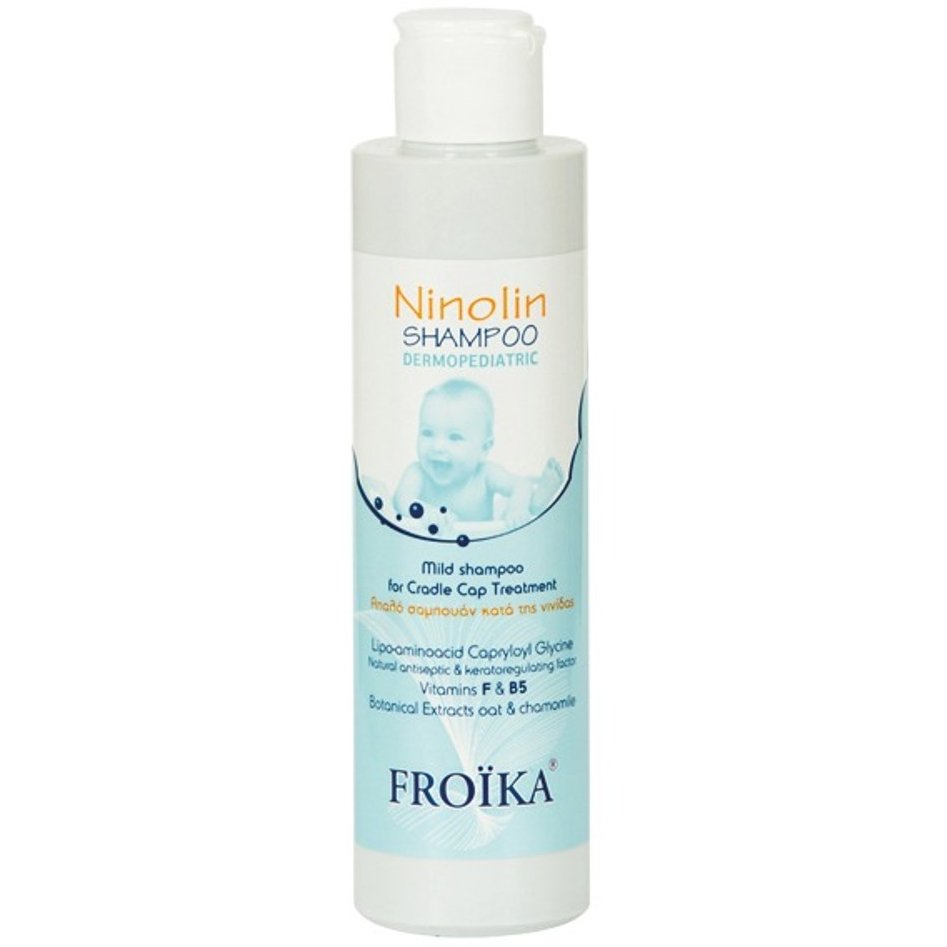 Froika Ninolin Dermopediatric Shampoo Απαλό Βρεφικό Σαμπουάν Κατά της Νινίδας Κατάλληλο σε Περιπτώσεις Ξηροδερμίας ή Λιπαρότητας του Τριχωτού 125ml