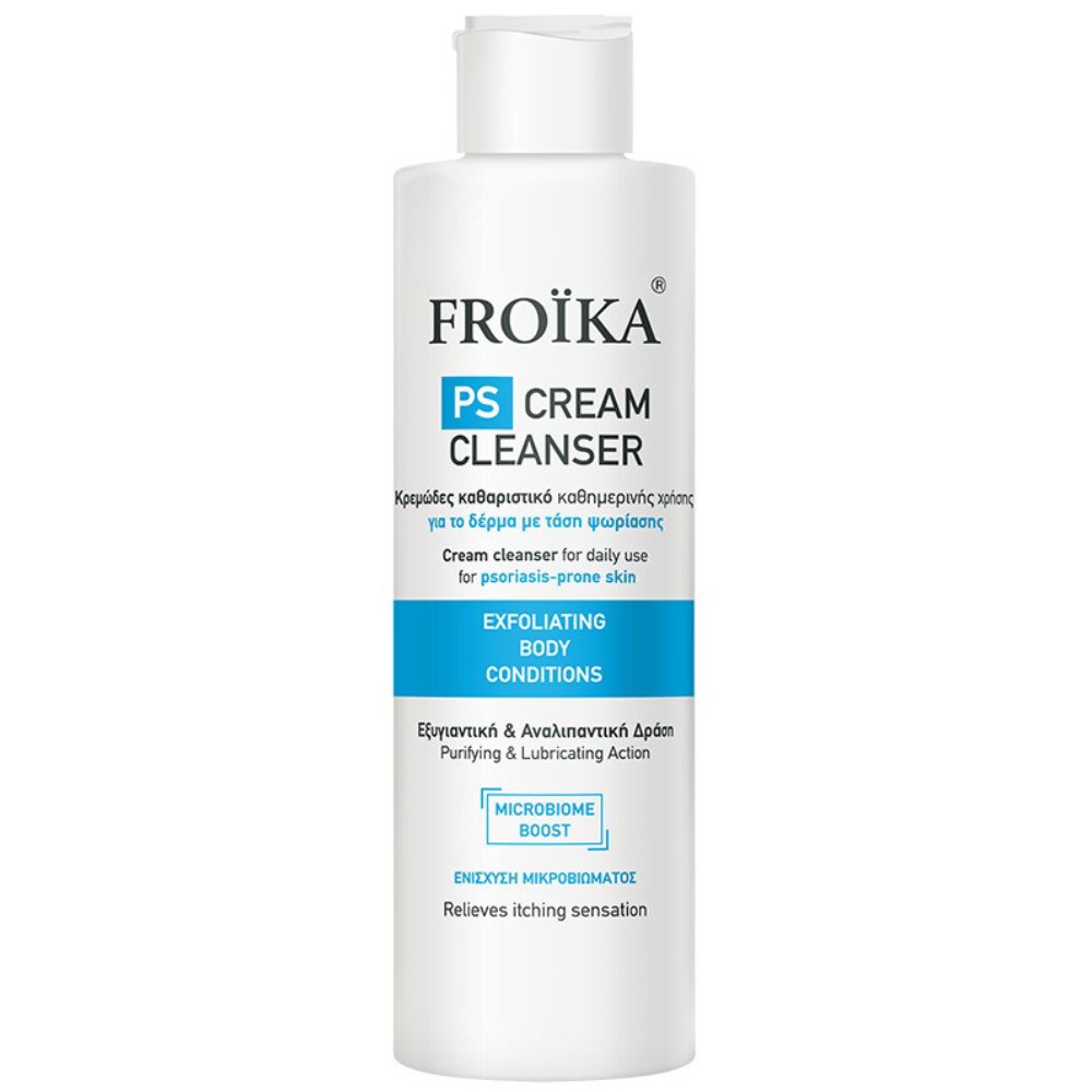 Froika PS Purifying & Lubricating Action Exfoliating Body Conditions Cream Cleanser Ενυδατικό & Καταπραϋντικό Κρεμώδες Καθαριστικό Καθημερινής Χρήσης για Σώμα & Πρόσωπο, Ειδικά Σχεδιασμένο για Δέρμα με Τάση Ψωρίασης 200ml