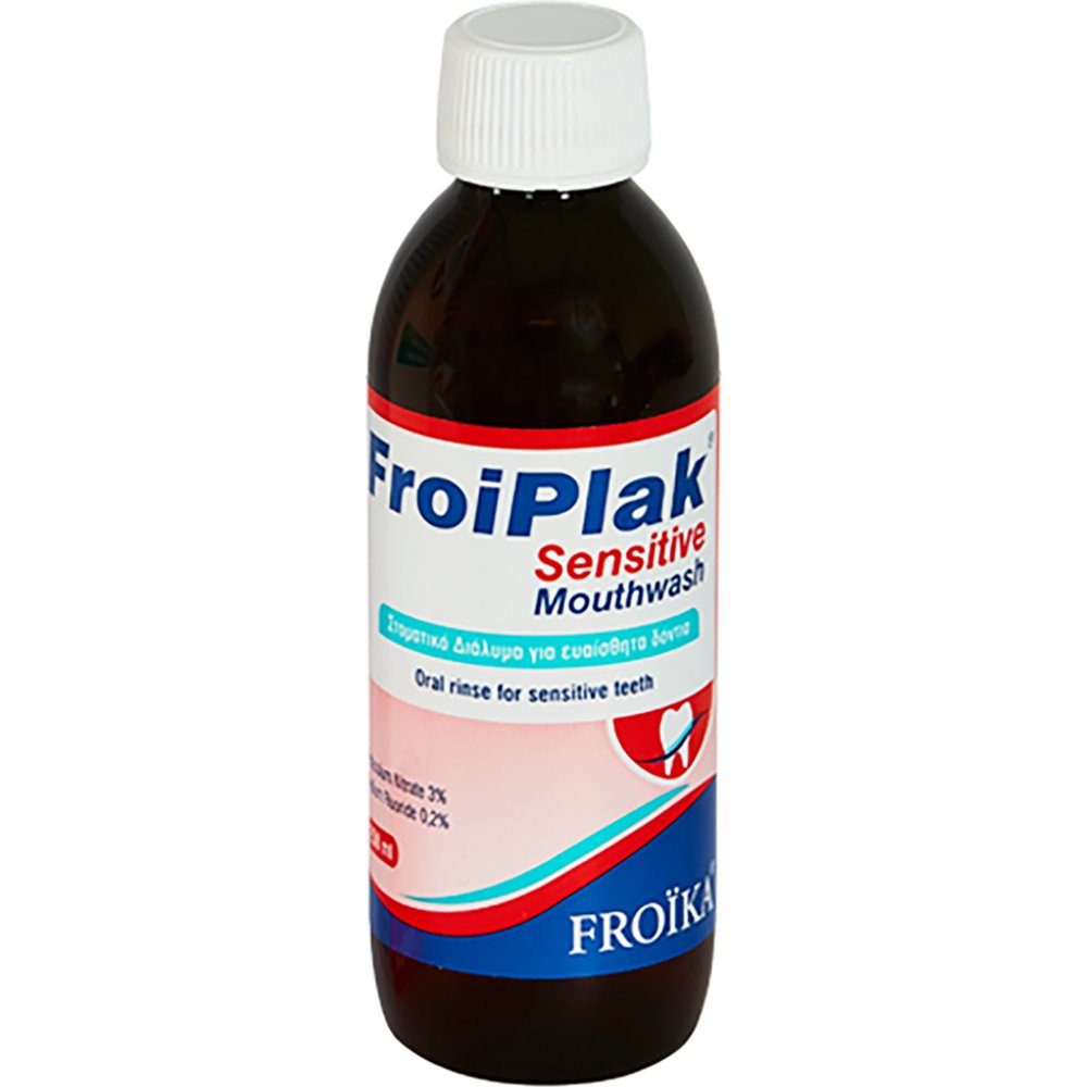 Froika Froika FroiPlak Sensitive Mouthwash Στοματικό Διάλυμα για Ευαίσθητα Δόντια για Δροσερή Αναπνοή με Ευχάριστη Γεύση 250ml