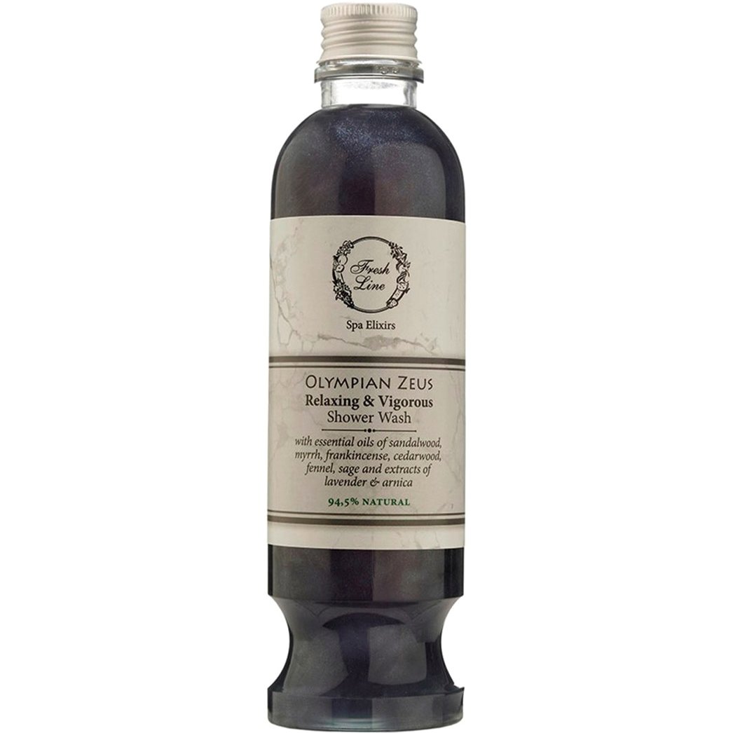Fresh Line Spa Elixirs Olympian Zeus Relaxing & Vigorous Shower Wash Αφρόλουτρο Σώματος με Αιθέρια Έλαια από Σανταλόξυλο, Μύρο & Λιβάνι για Χαλάρωση & Σφρίγος 250ml