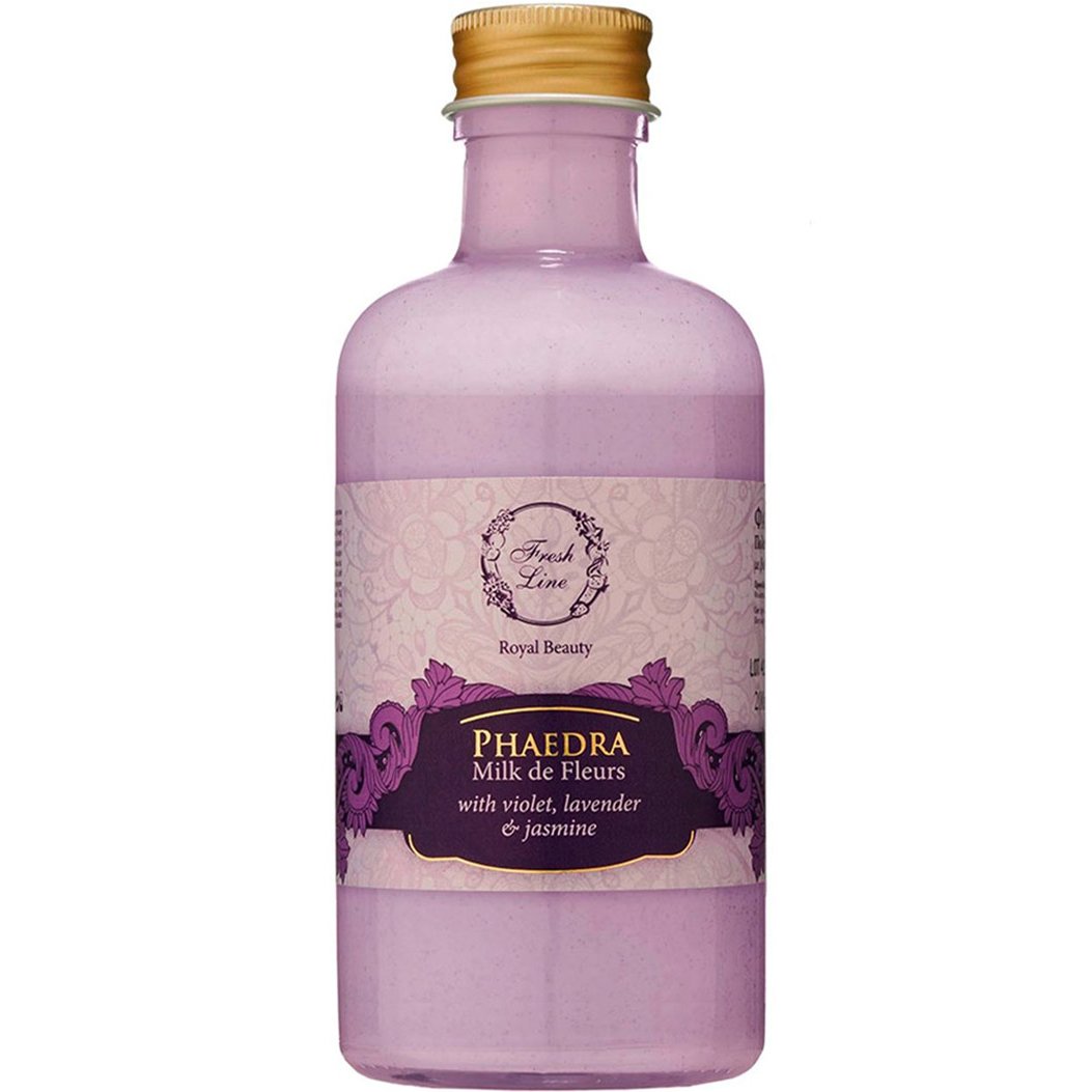 Fresh Line Royal Beauty Phaedra Milk de Fleurs Πολυτελές Γαλάκτωμα Σώματος Φαίδρα Μεταξένιας Υφής με Νότες Βιολέτα, Λεβάντα & Γιασεμί με Κομψό, Πουδρέ Floral Άρωμα 200ml