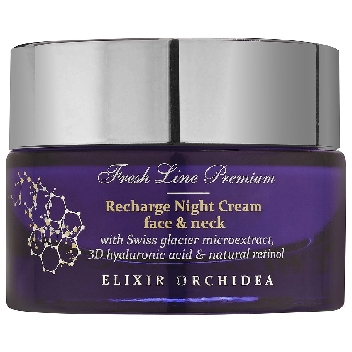 Fresh Line Premium Elixir Orchidea Recharge Night Cream Face & Neck Πολυτελή, Βελούδινη Αντιγηραντική Κρέμα Νύχτας για Πρόσωπο & Λαιμό Φυσικής Σύνθεσης για Ολική Επανόρθωση της Επιδερμίδας 50ml