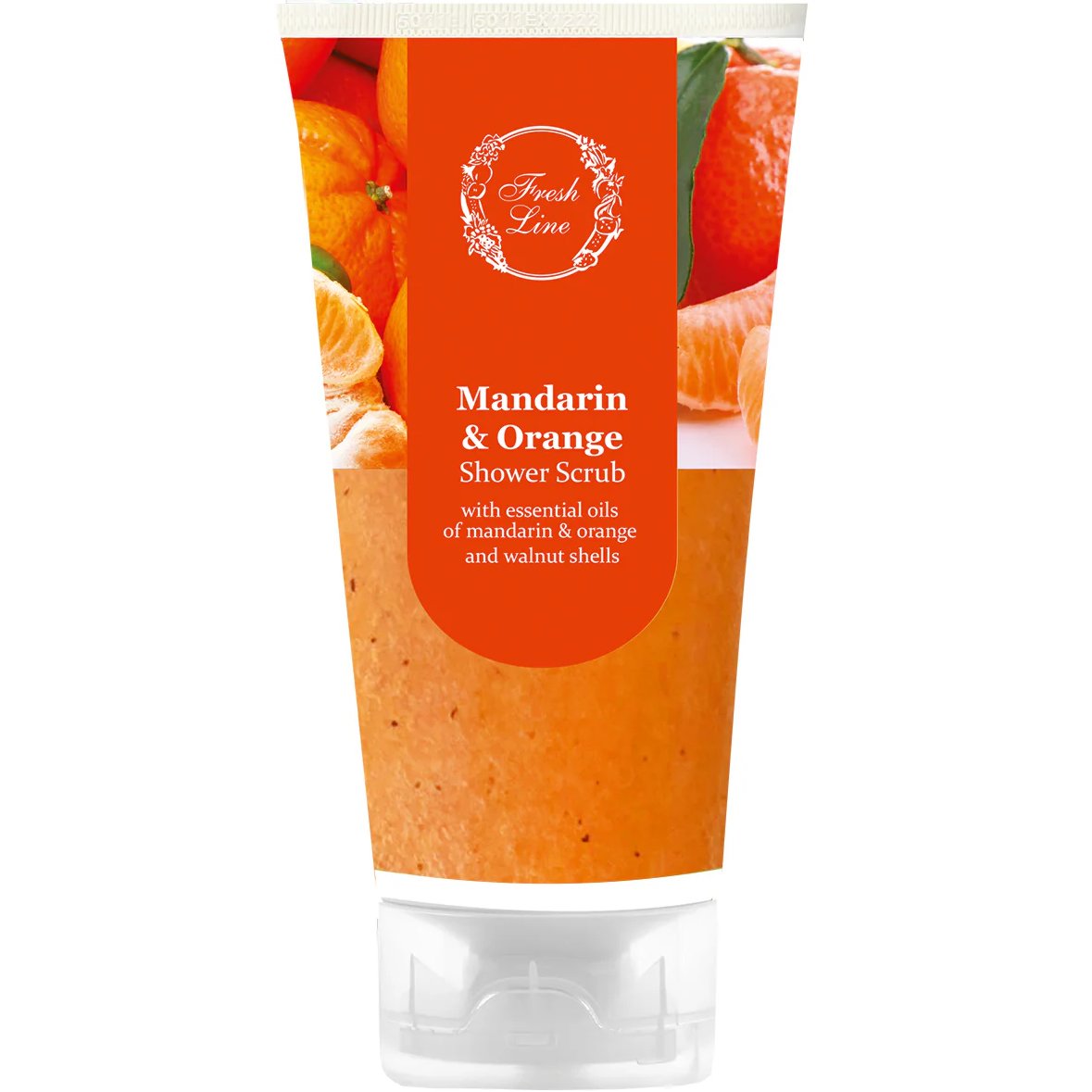 Fresh Line Mandarin & Orange Shower Scrub Δροσερό & Αναζωογονητικό Απολεπιστικό Σώματος για το Ντους Φυσικής Σύνθεσης με Μανταρίνι & Πορτοκάλι 150ml
