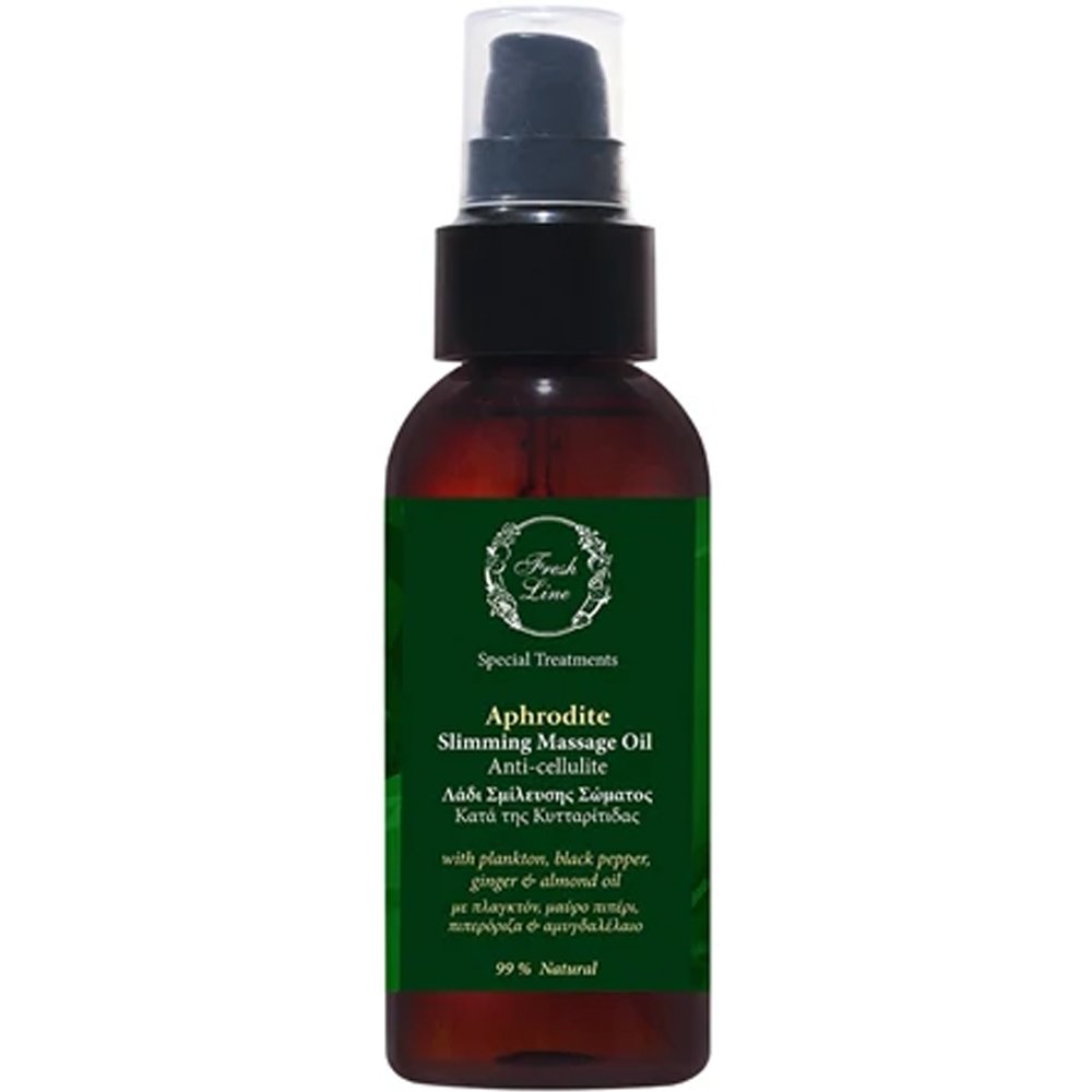 Fresh Line Special Treatments Aphrodite Anti-Cellulite Slimming Massage Oil Λάδι Μασάζ Αφροδίτη με Δράση Ενάντια της Κυτταρίτιδας για Σμίλευση Σώματος με Έλαια Αμυγδάλου & Ηλίανθου 100ml